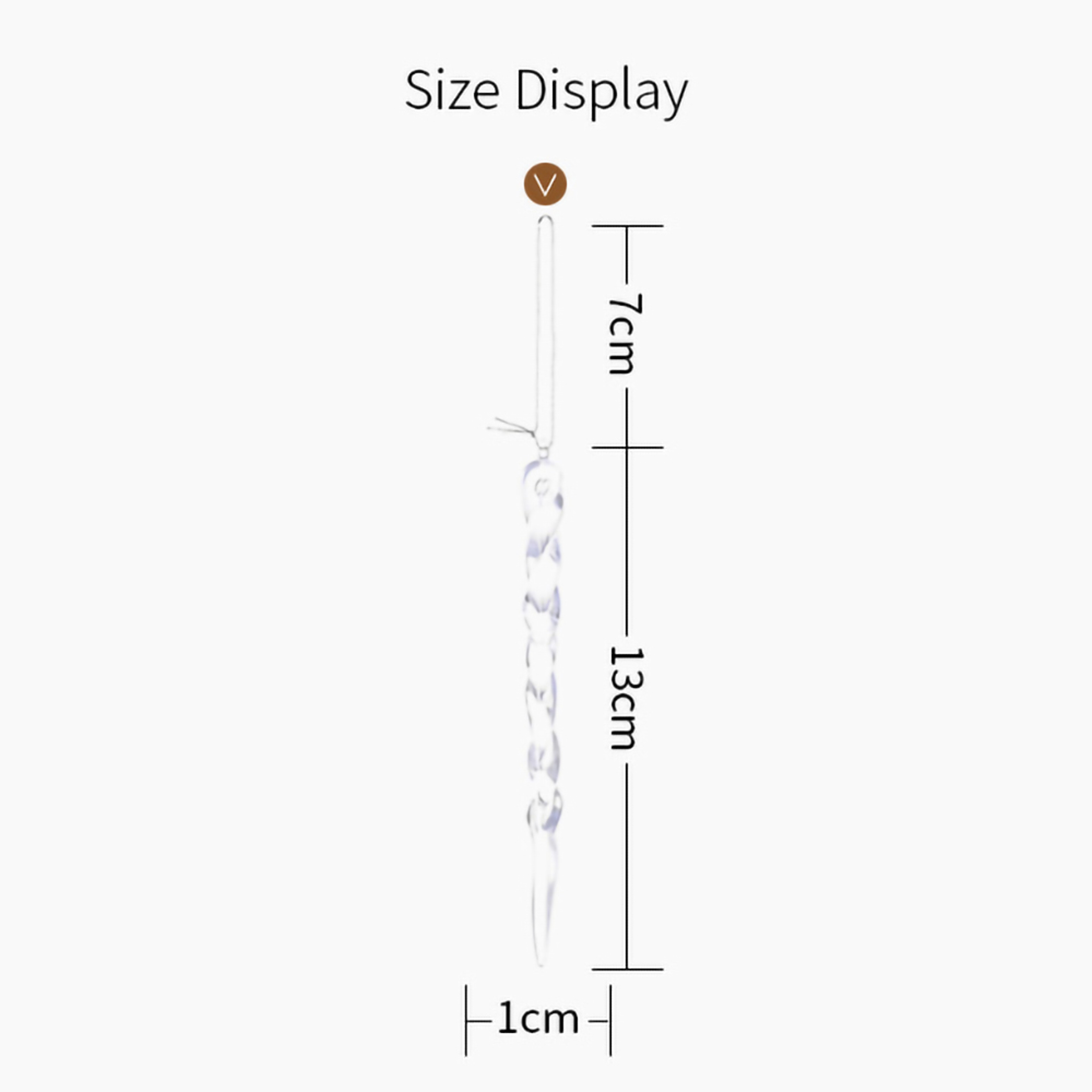 Holiday Home Party Decor Crystal Clear Ice Pendants Christmas Tree Ornaments Icicle Xmas Decoration 4