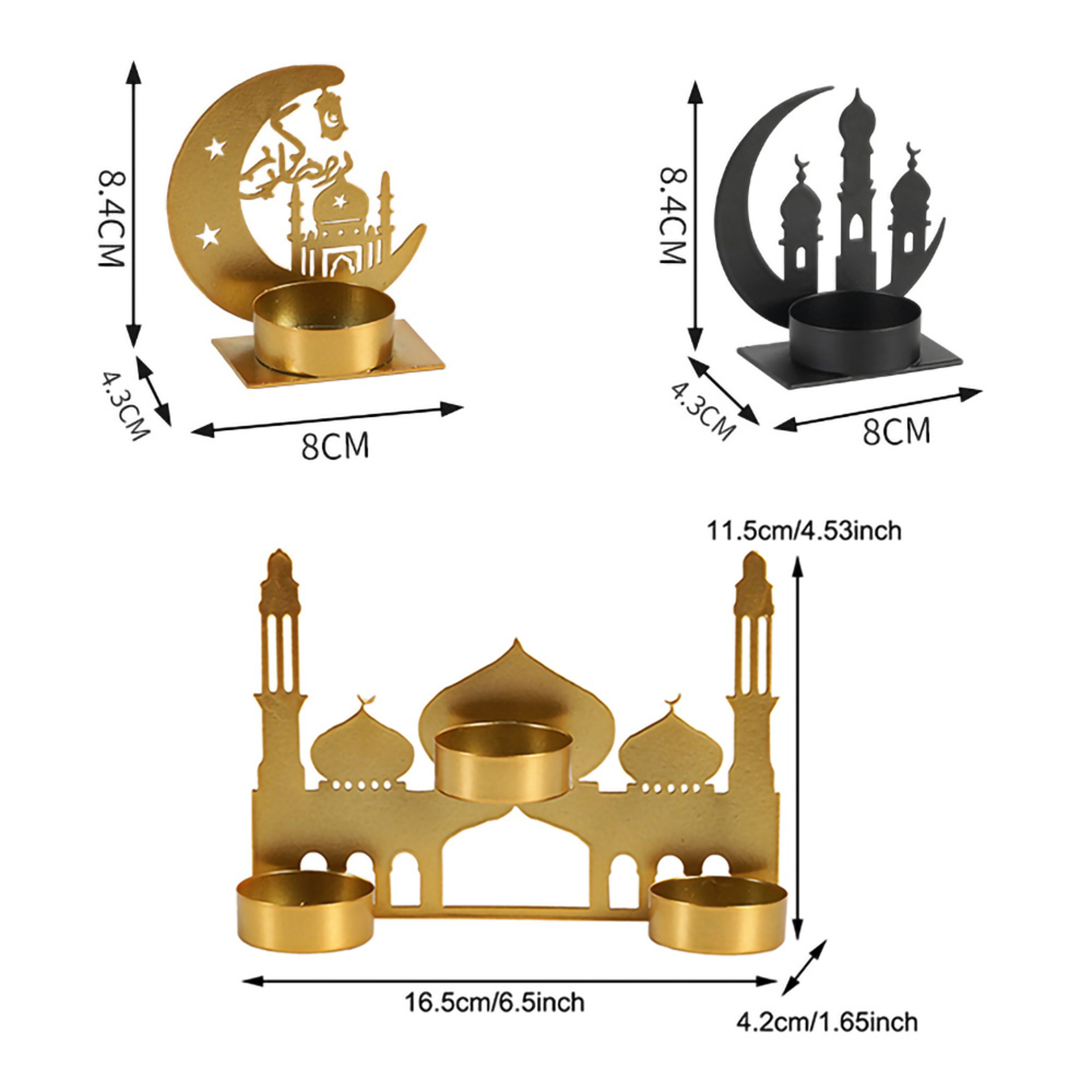 Islamic Ramadan Candle Holder, Ramadan Party Decor, Muslim Candle Holder Ornament – view 6