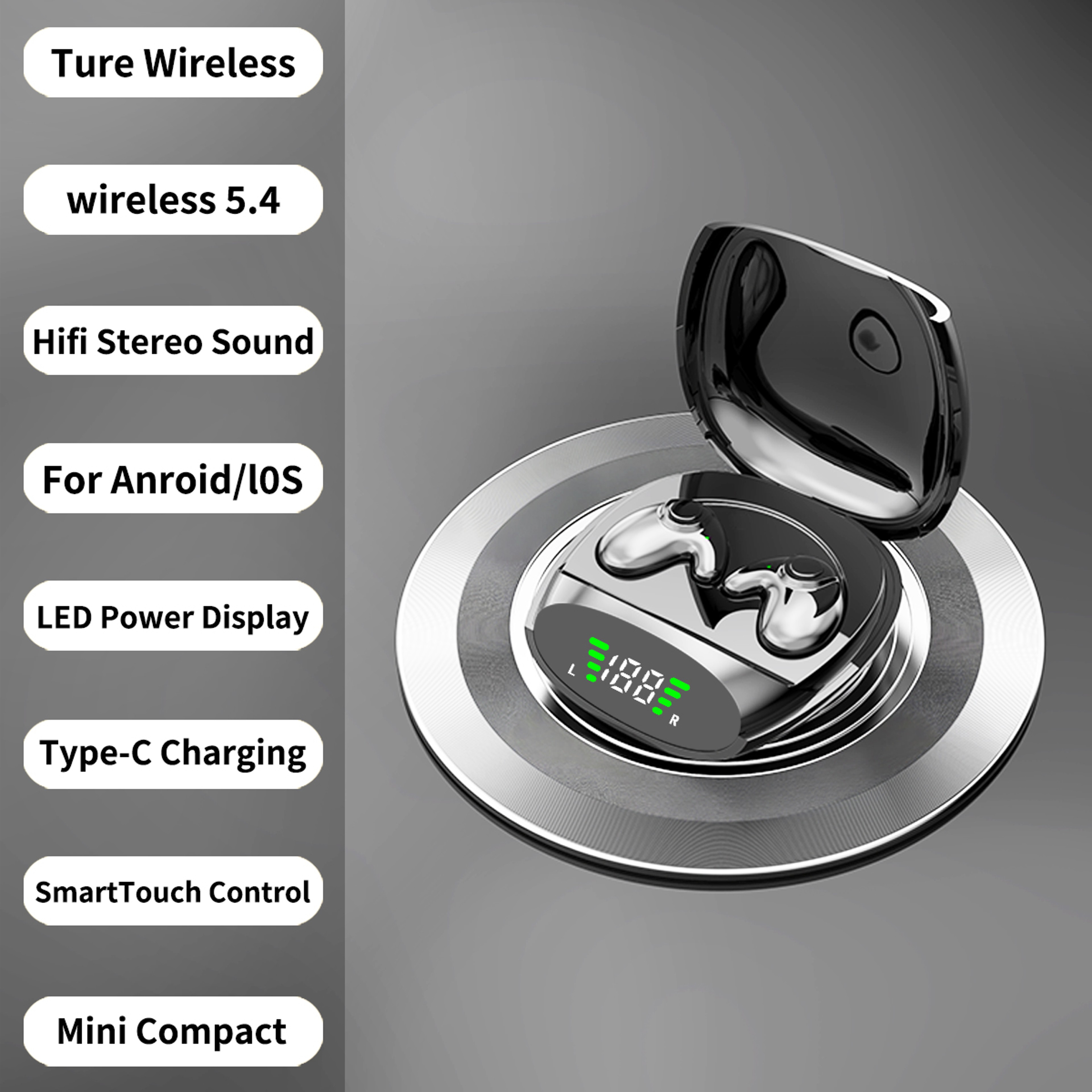 Highend TWS Dual Ear Sleep In Ear Wireless Sports Bluetooth Headphones Mini Painless Call Noise Can 7