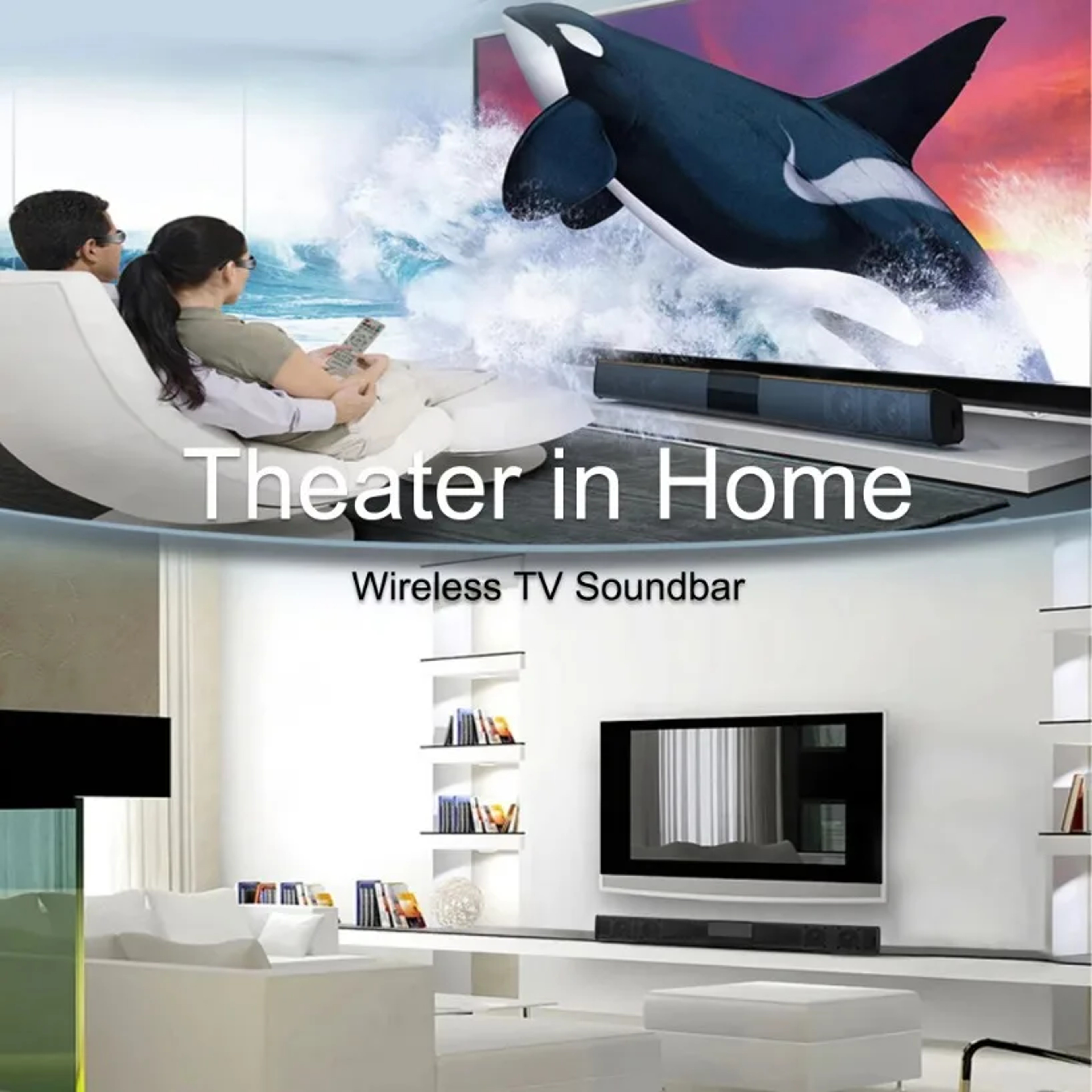 Bluetooth Soundbar Speakers Stereo Surround Sound Home Cinema With Remote Control 3