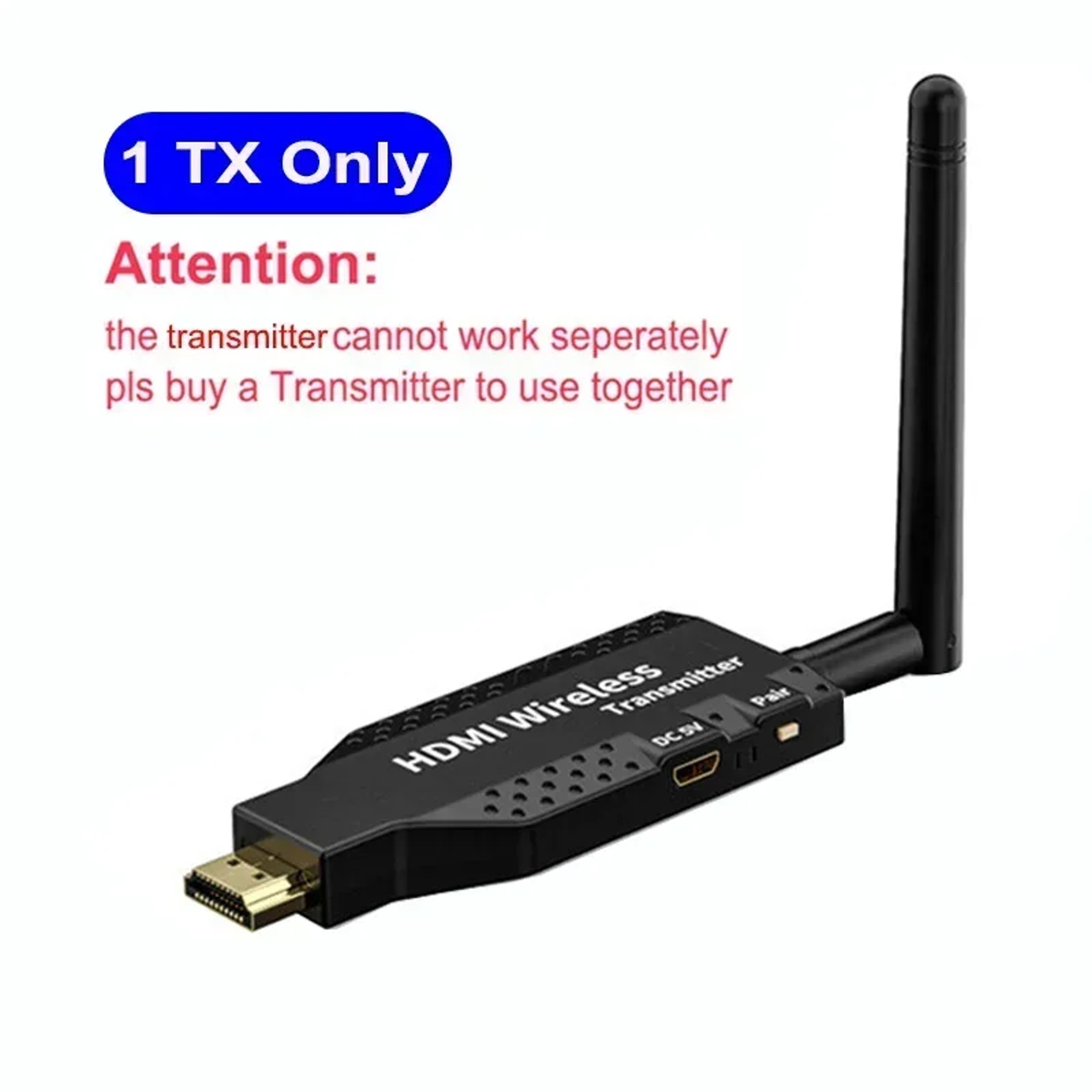 Wireless HDMICompatible Video Transmitter Receiver Kit Plug  Play For TV Box Camera PC 5