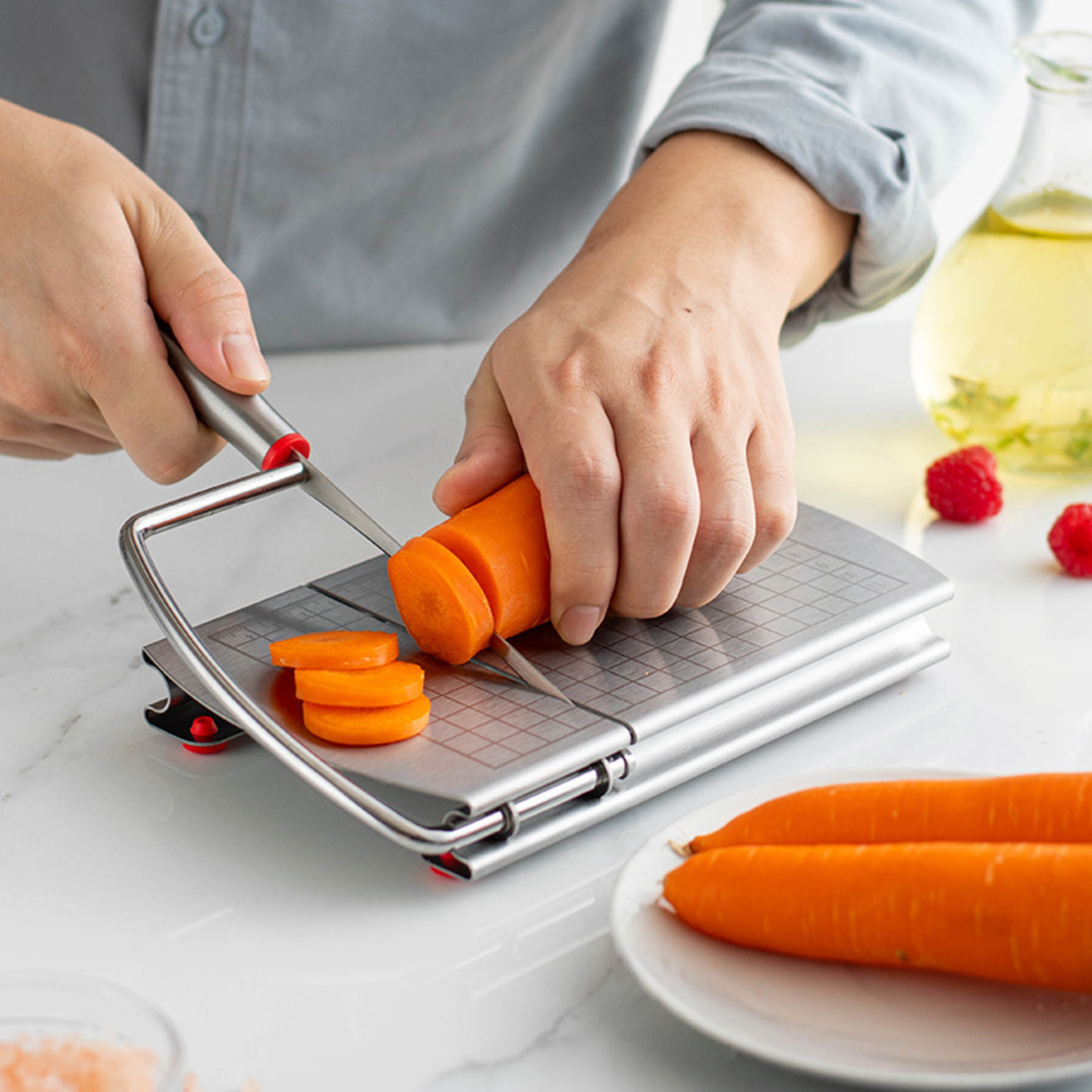 Stainless Steel Cheese Ham Dividing Cutting Machine Slicers Knife With Scale For Butter And Kitchen 1