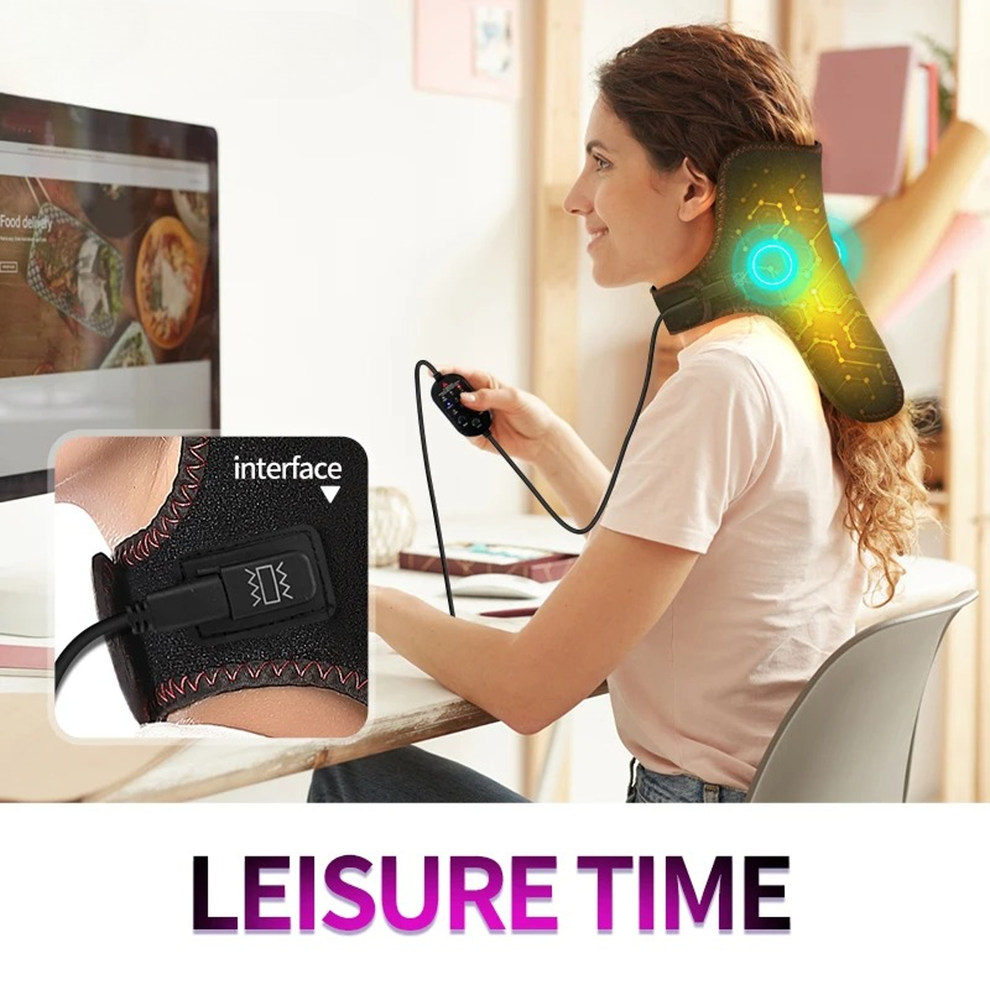 Neck Support Neck Brace Home Use USB Heating Neck Protector Neck Warm Sleeve 3