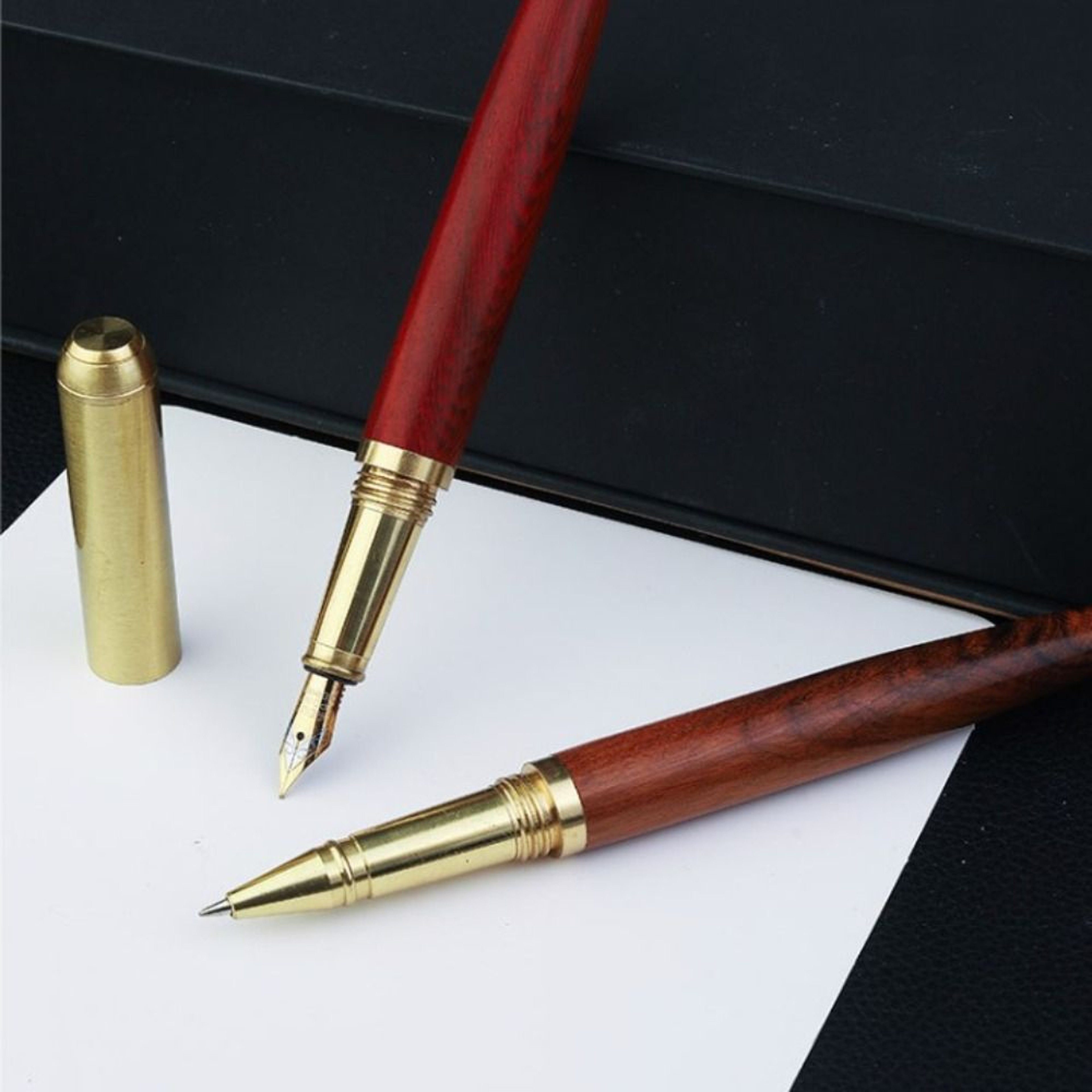 Luxury Business Signature Pen Highend Wood Fountain Pen Smooth Writing Calligraphy Pen For Students 2