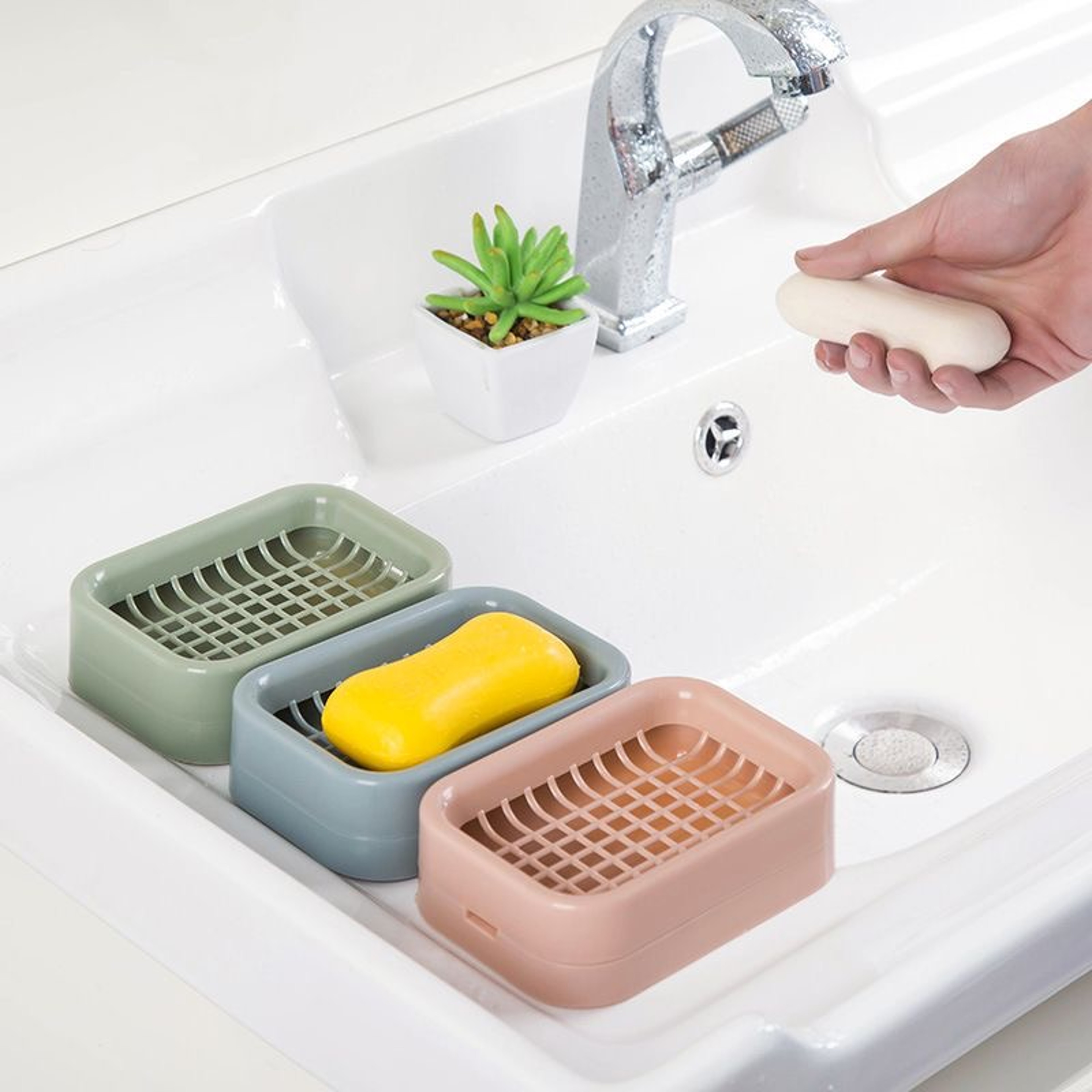 Bathroom Soap Rack Soap Drainage Rack Home And Daily Necessities Doublelayer Draining Soap Box Bath 4