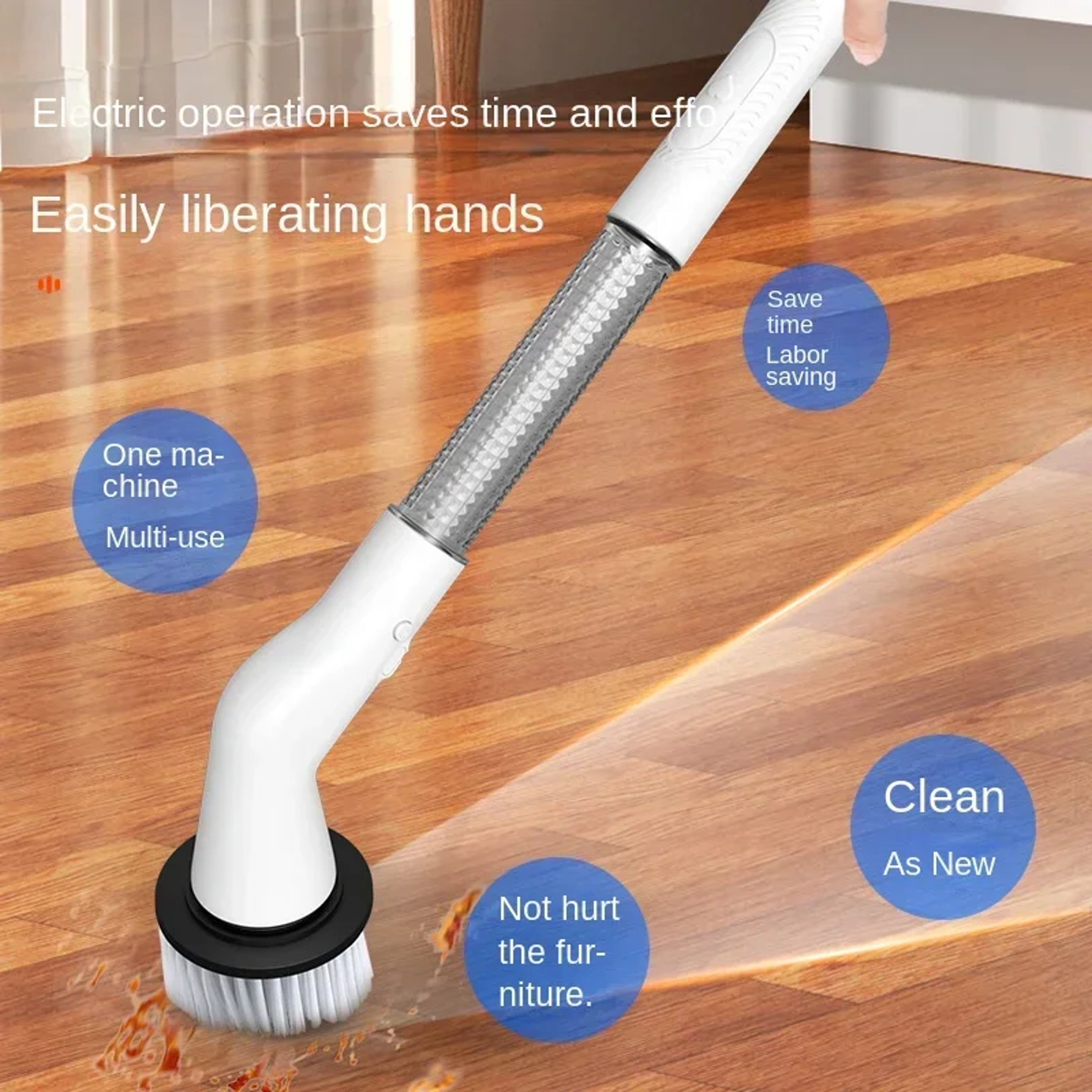 USB Rechargeable Electric Scrubber New Five In One Multifunctional Home Tool For Cleaning Bathroom  3