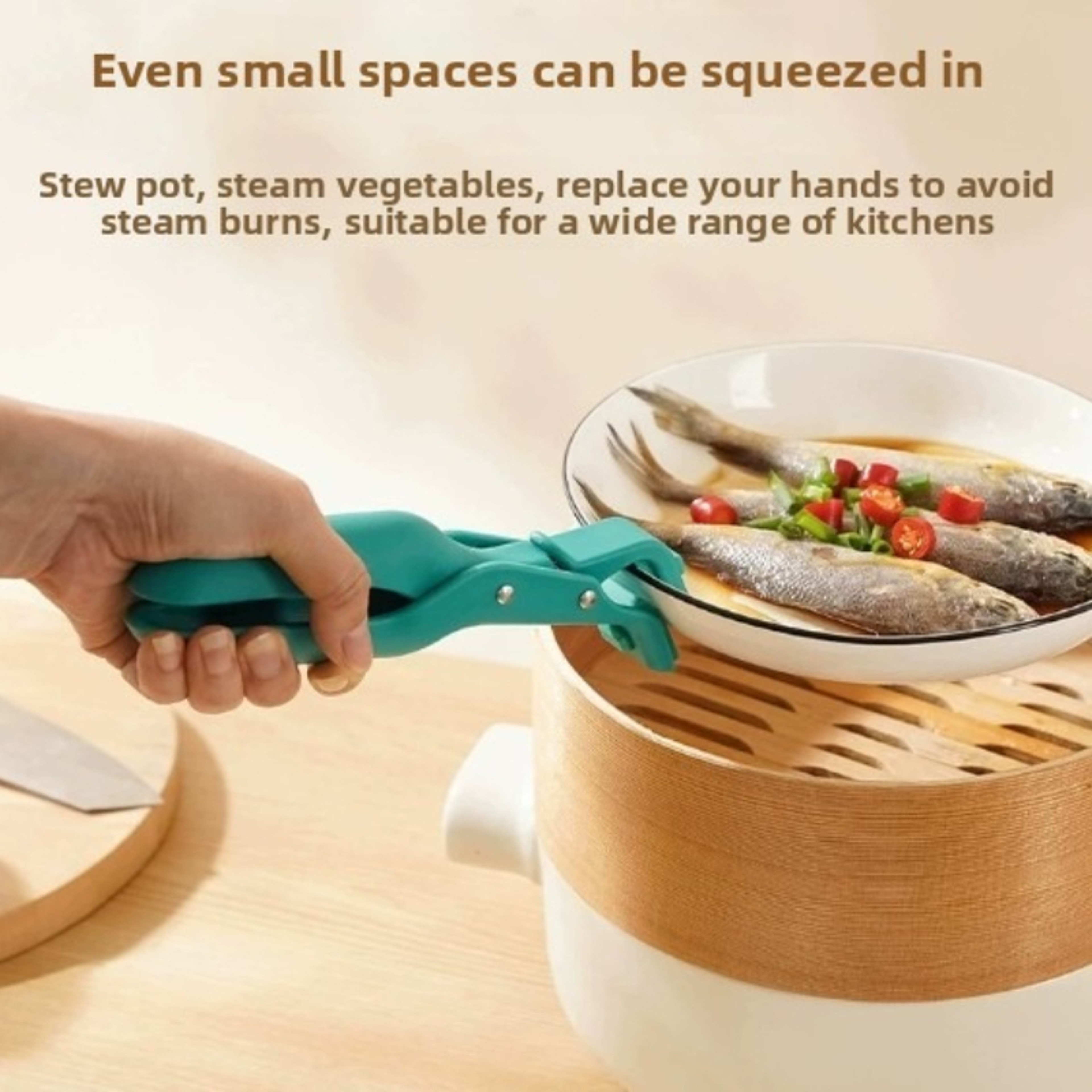 High Temperature Resistant Scald Clamp Silicone Tray Holder Slip Multi Functional Anti Scald Clamp  5