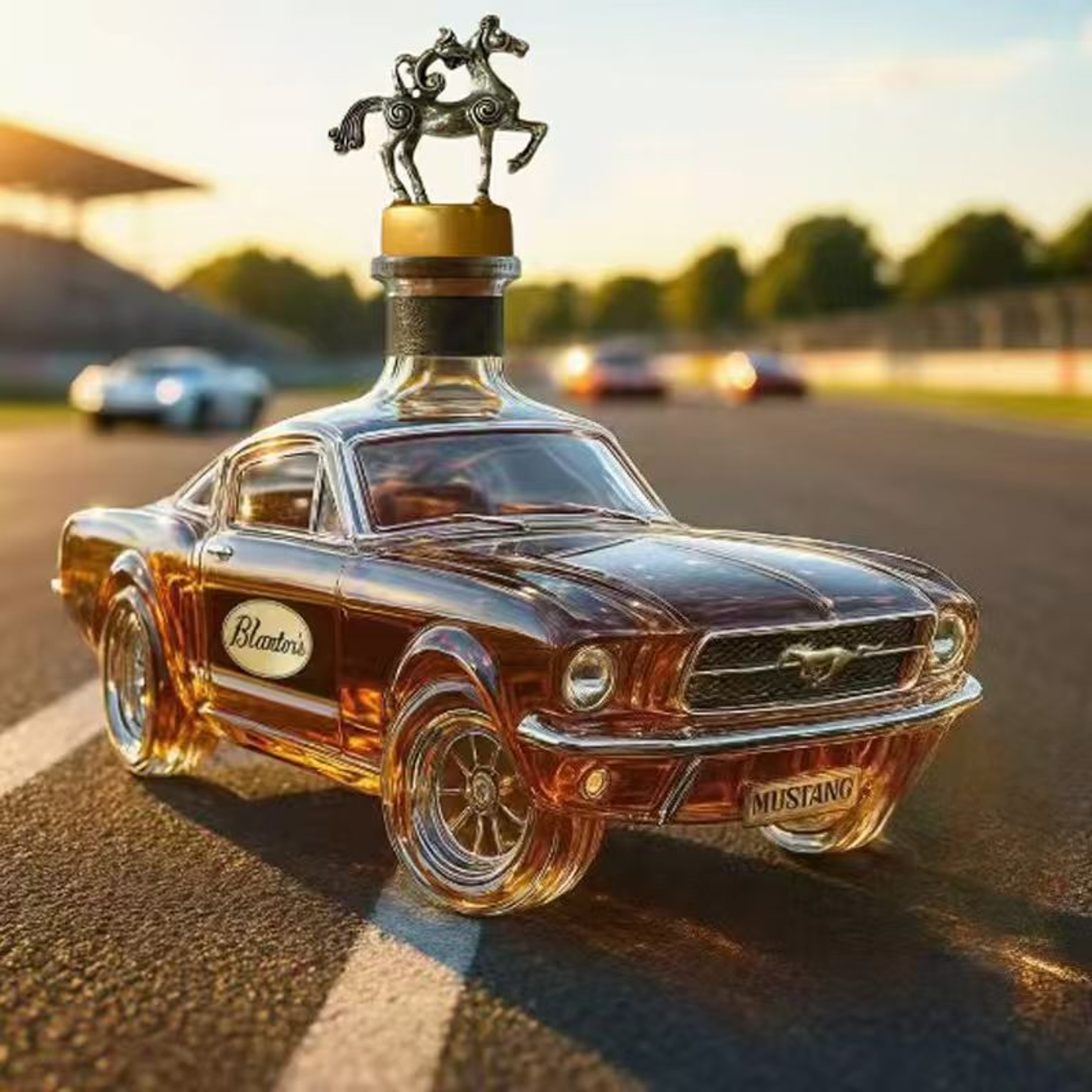 Mustang Whiskey Police Car Bottle Creative New Design Transparent Car Shaped Glass Whiskey Vodka Em 0