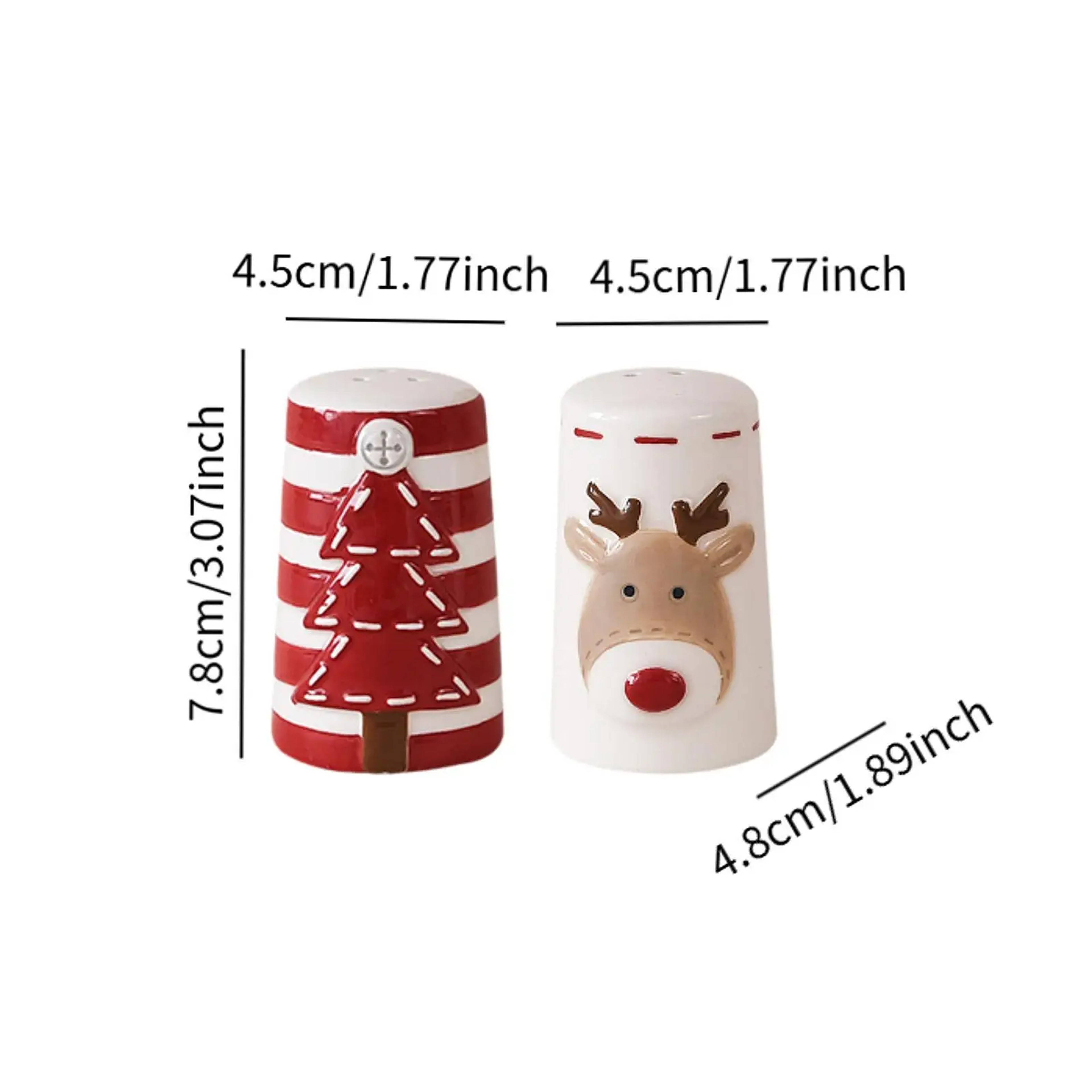 Creative Christmas Themed Nordic Style Santa Claus Salt And Pepper Shaker Embossed Seasoning Bottle 5