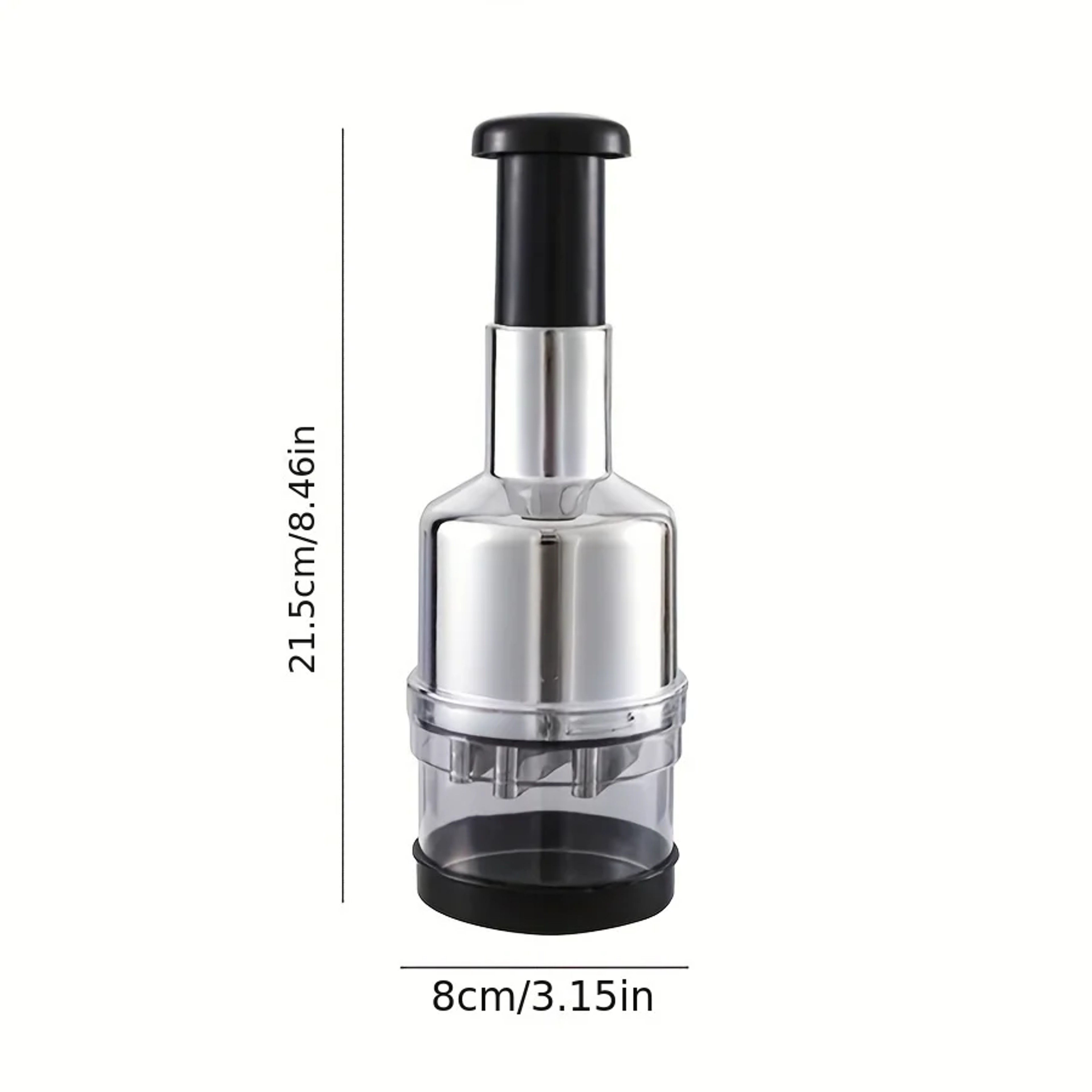 Vertical Hand Press Kitchen Manual Tools Garlic Onion Chopper With Storage Container For Vegetables 5