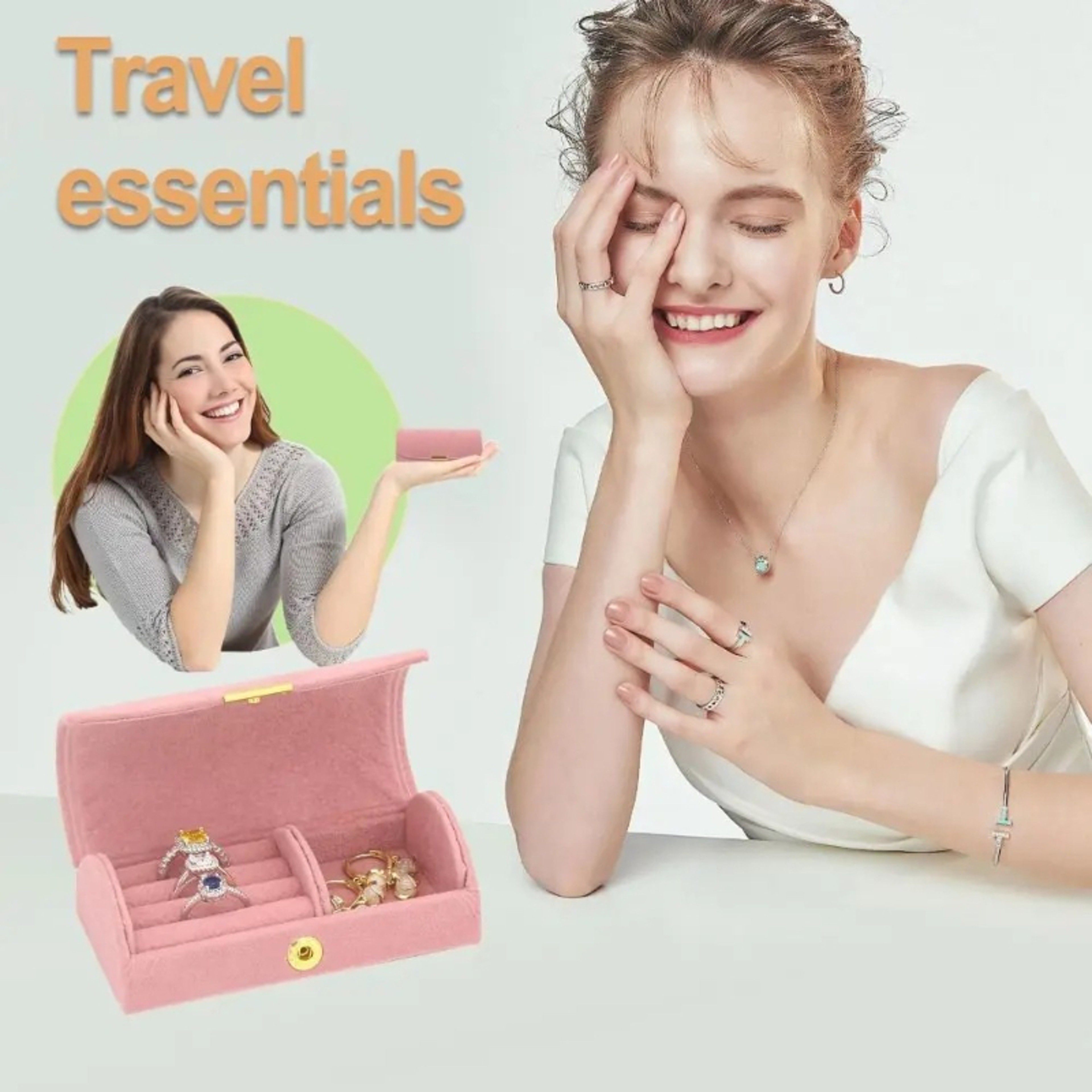 Exquisite Portable Jewelry Box, High-End Anti-Oxidation Ring Box for Women's Business Travel, Gift Box – view 5