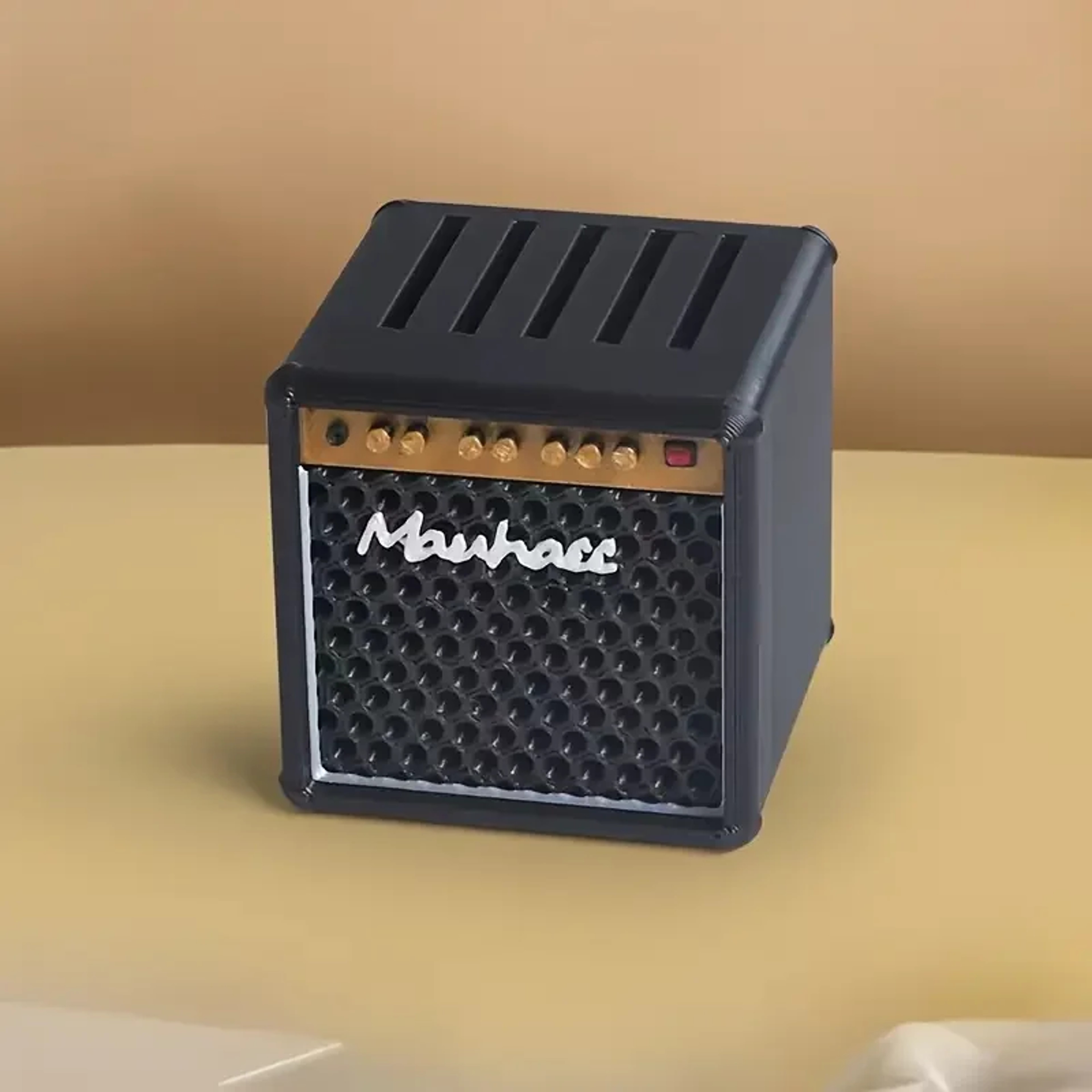 Modern Art Simulated Speakers 3D Printed Music Guitar Bass Pick Storage Box Spacesaving Desktop Orn 5