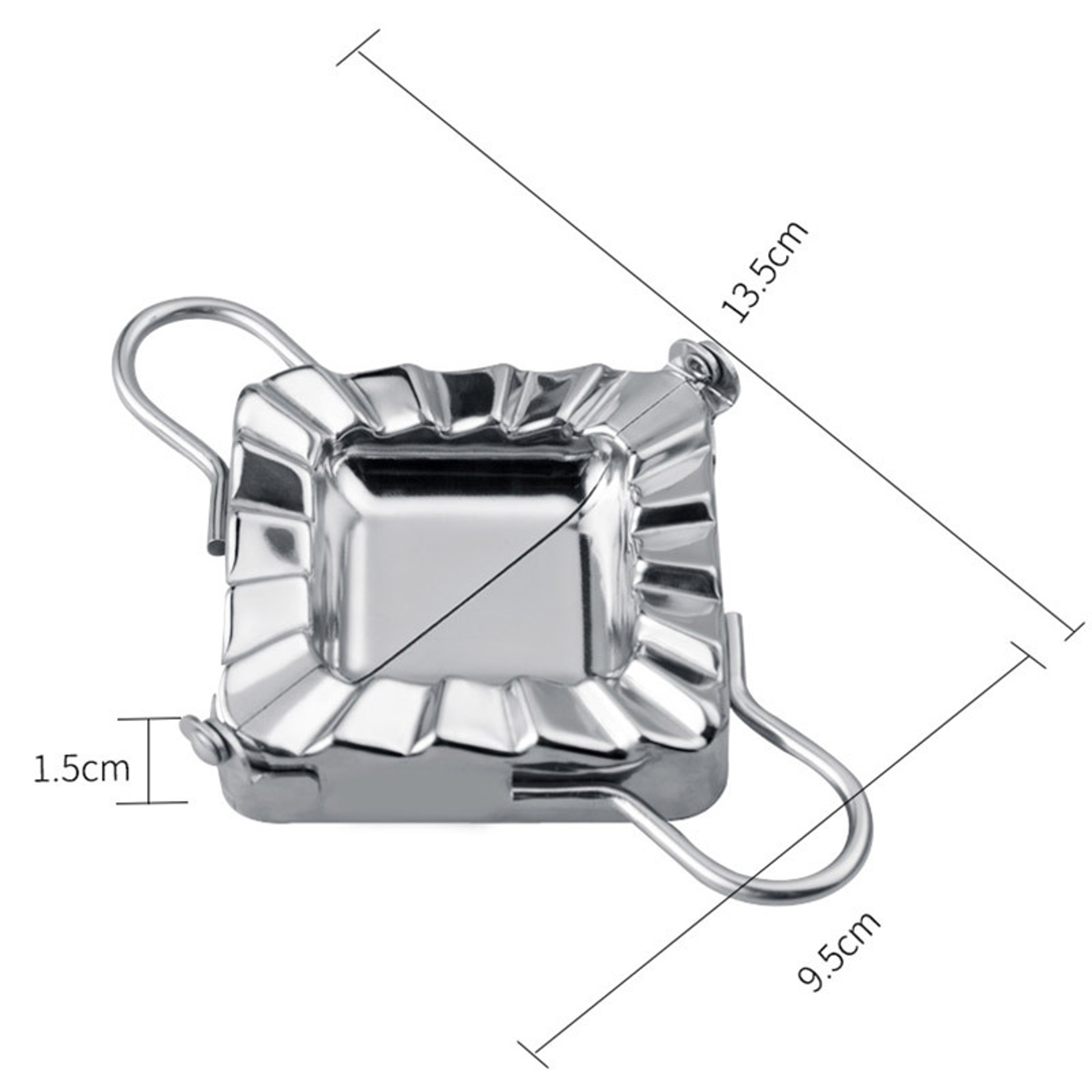 Squareshaped Dumpling Wrapper Cutter Stainless Steel Heartshaped Dumpling Maker Jiaozi Maker Device 5