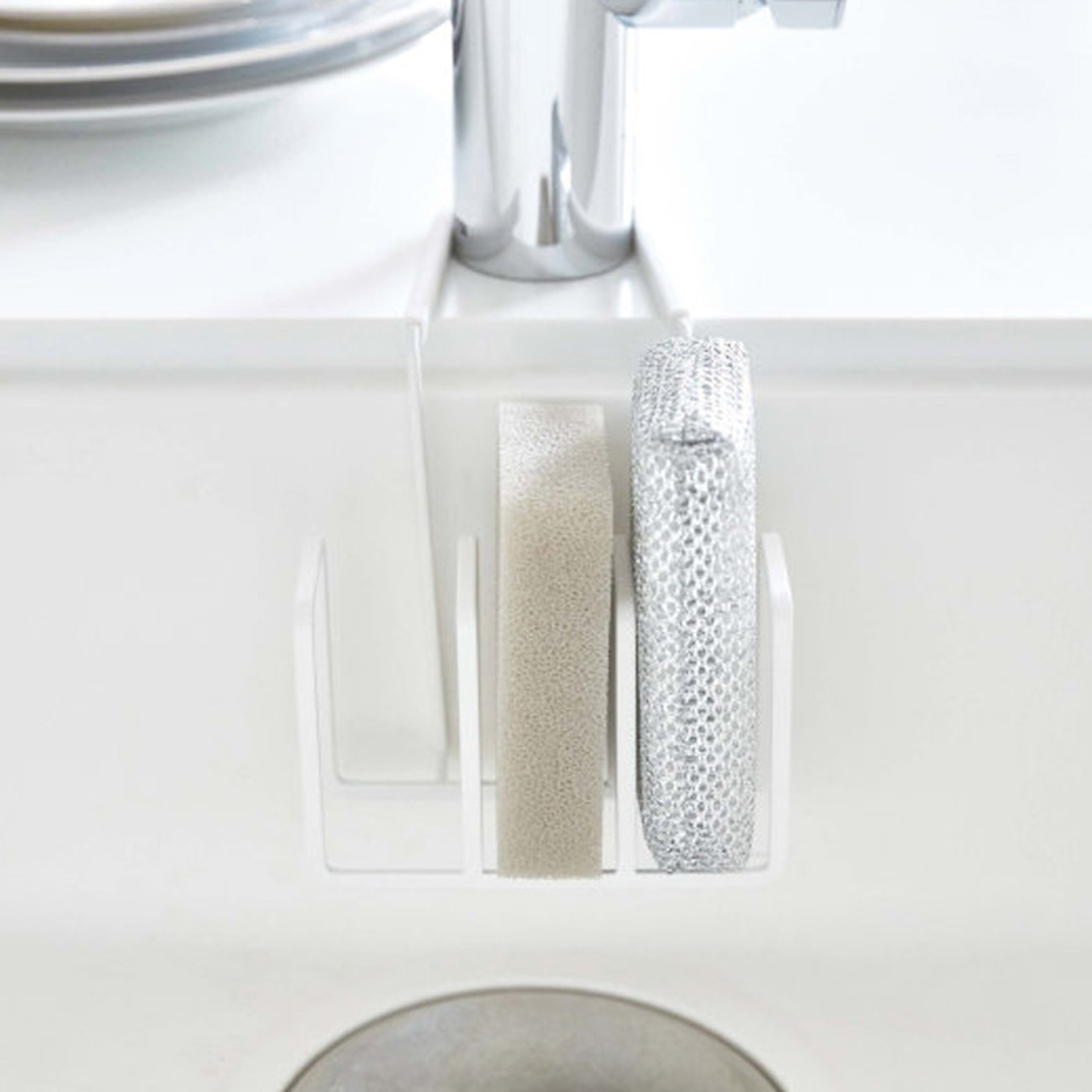 Steel Wire Ball Storage For Sink MultiFunctional Faucet Rack Kitchen Drain Organizer 4