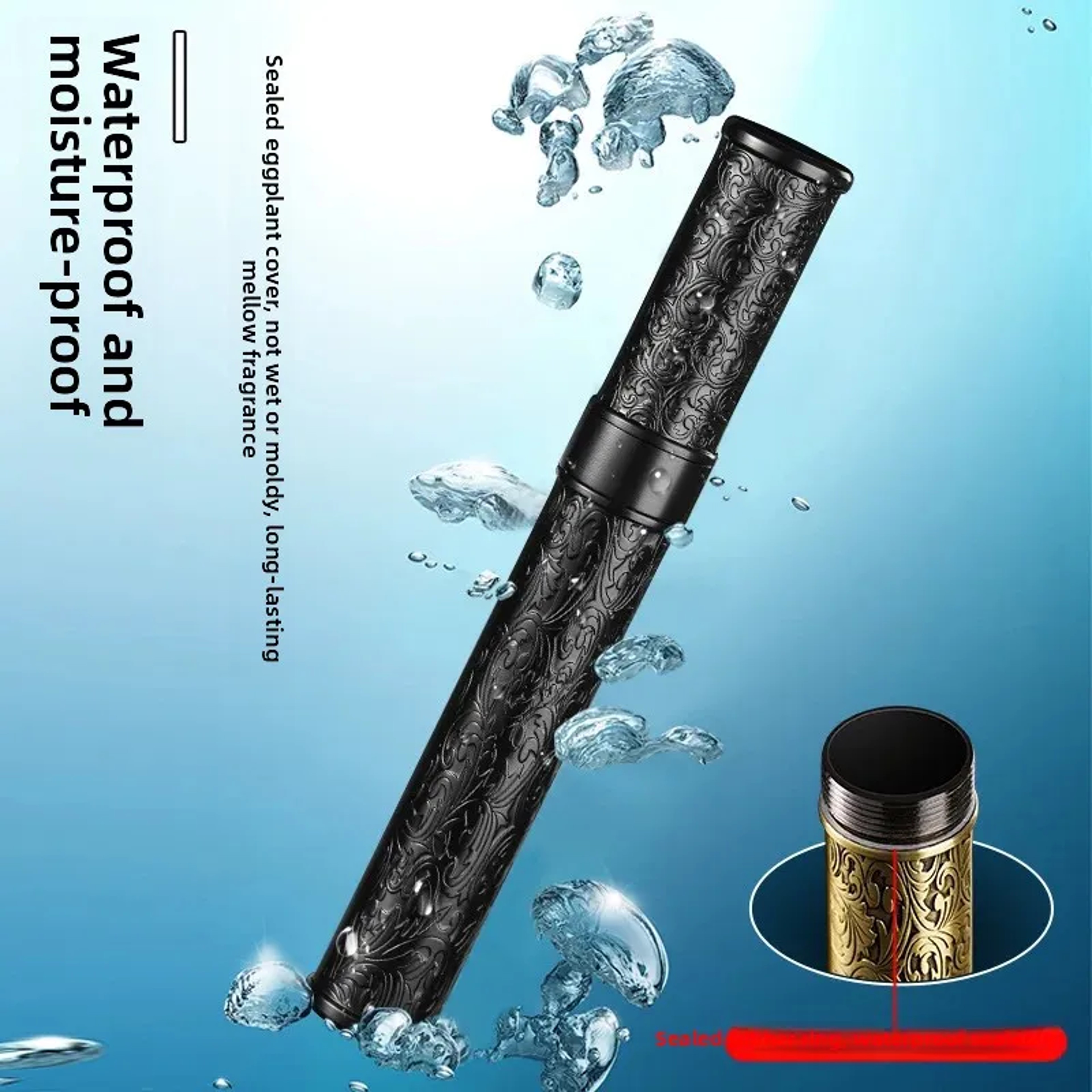 Single Tube Portable Metal Cigar Case Moisturizing Seal Cover Travel Outdoor Cigar Accessories For  2