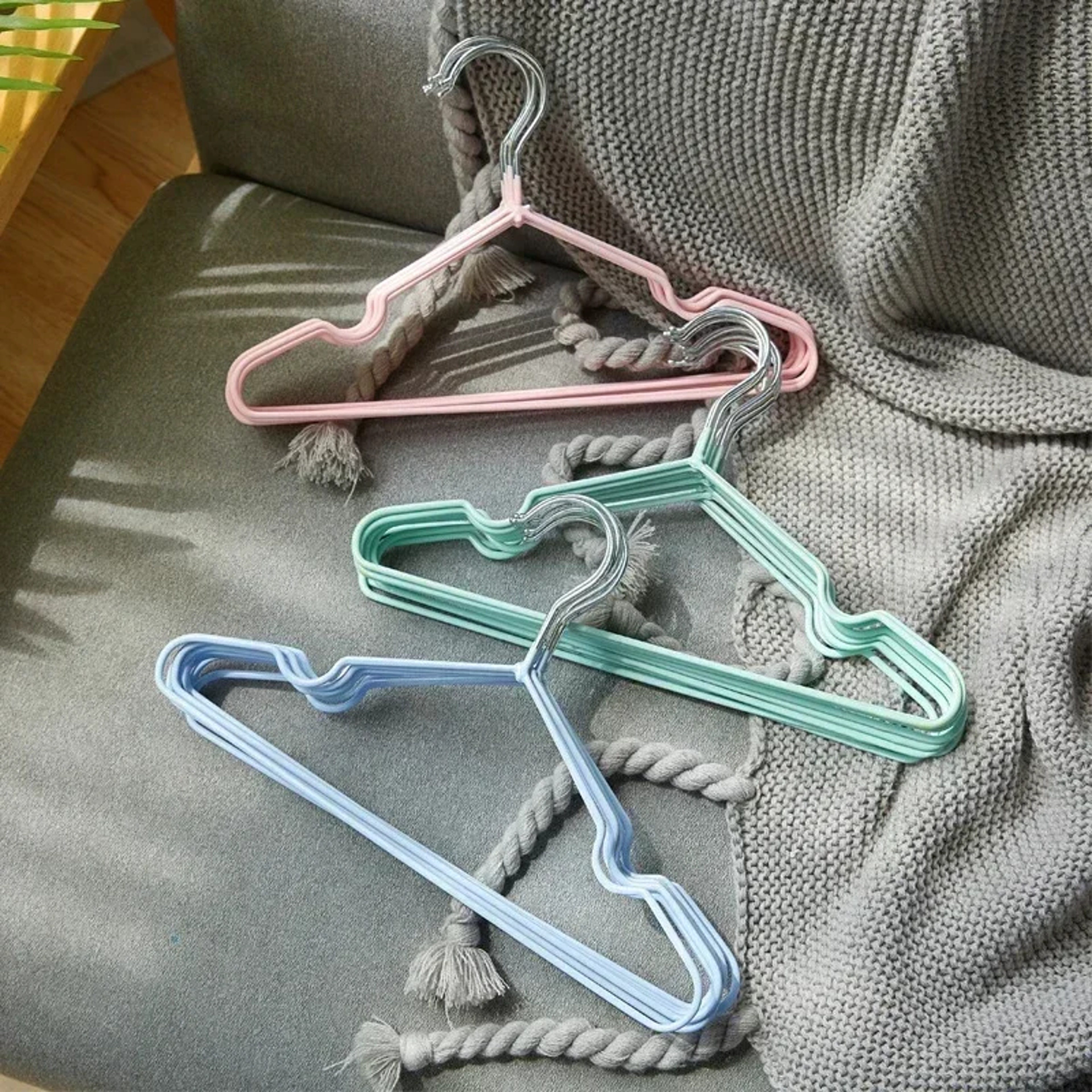 PVC Coated Metal Infant Hanger, Children's style 30cm Non-slip Rubber Hanger, Dormitory Home Clothes Hanger Organization – view 5