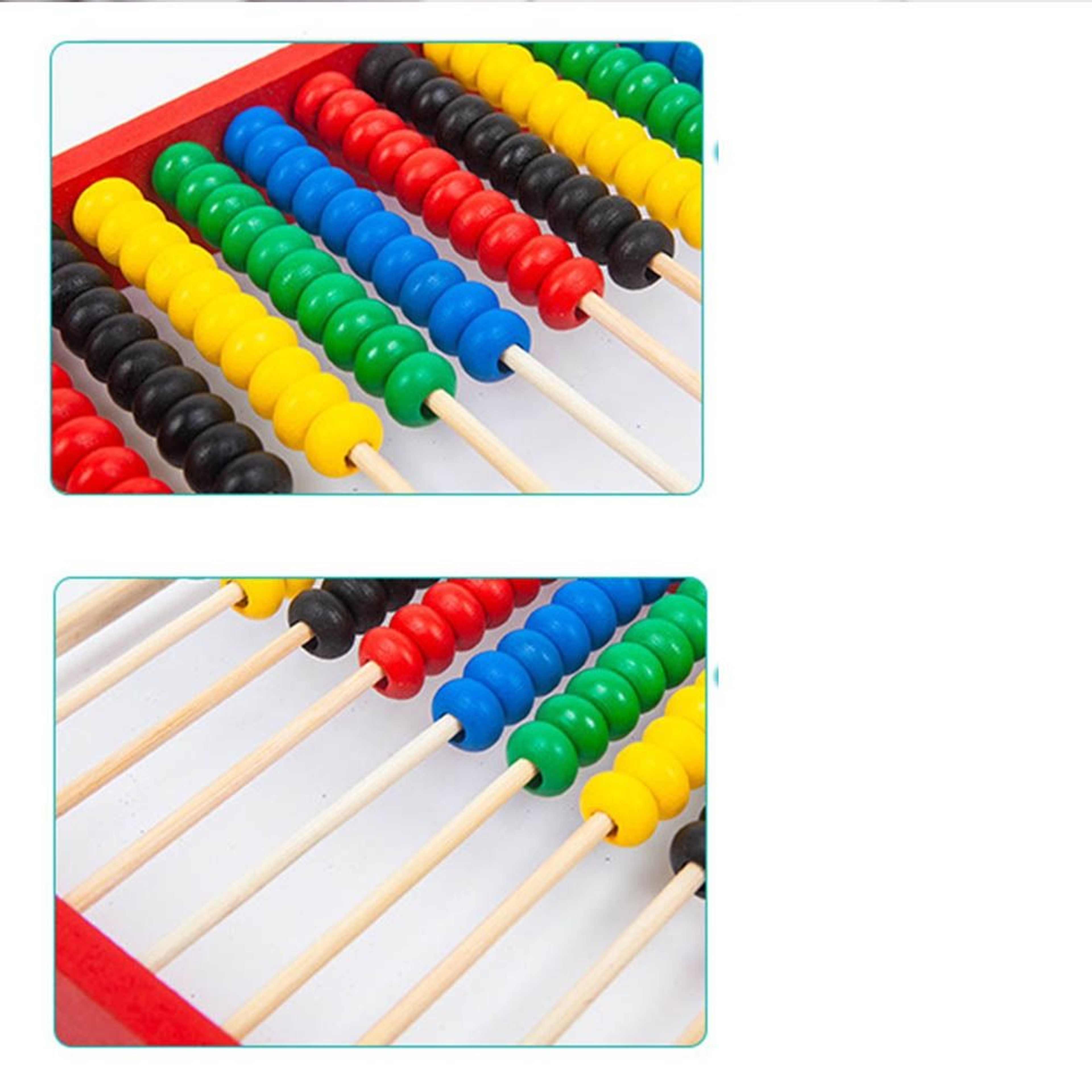 Montessori Toy Mini Children Toys Wooden Abacus For Kids Colorful Beads Intelligence Development Ed 2