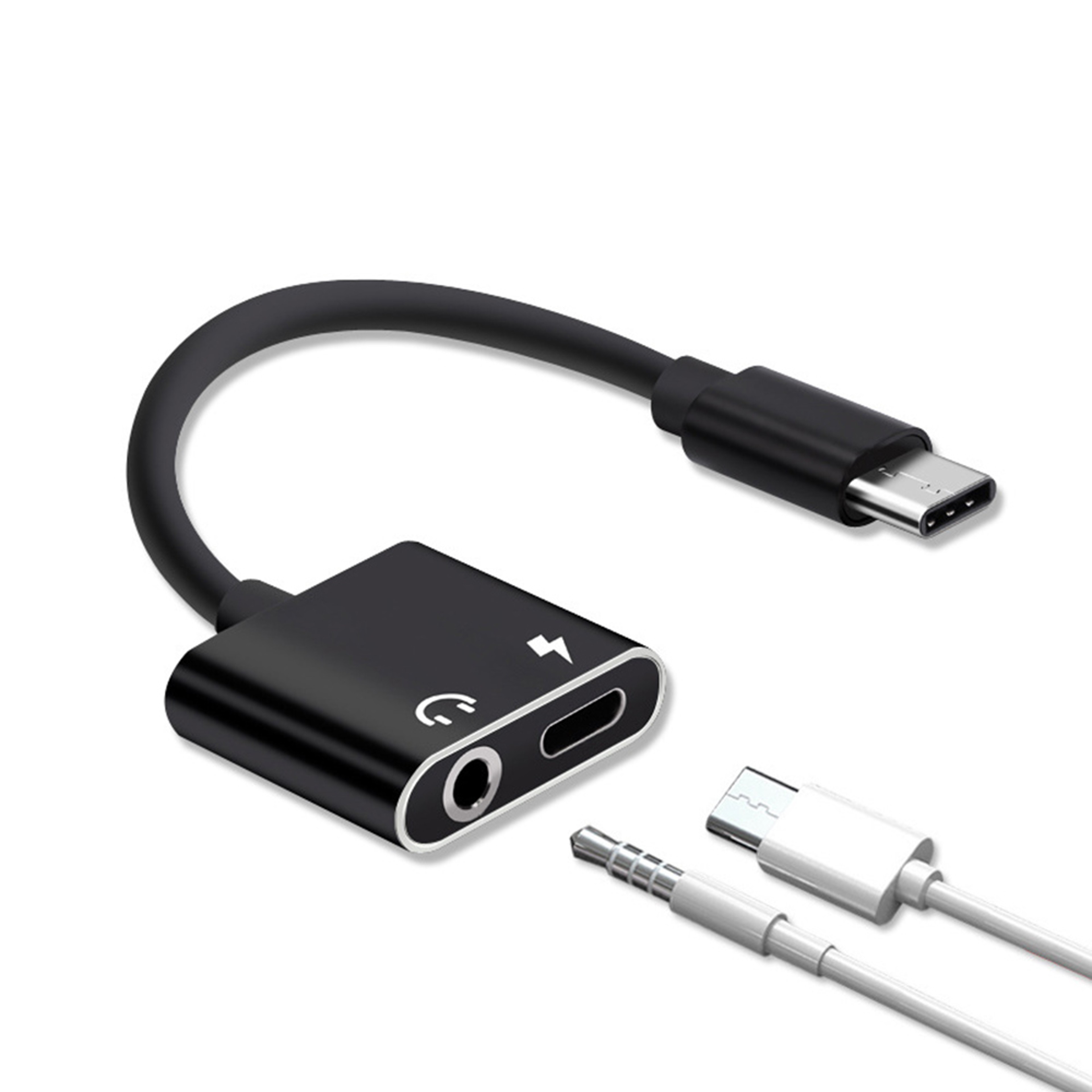 2 in 1 Charging USB C Type-C Audio Splitter, Earphone Adapter – view 4