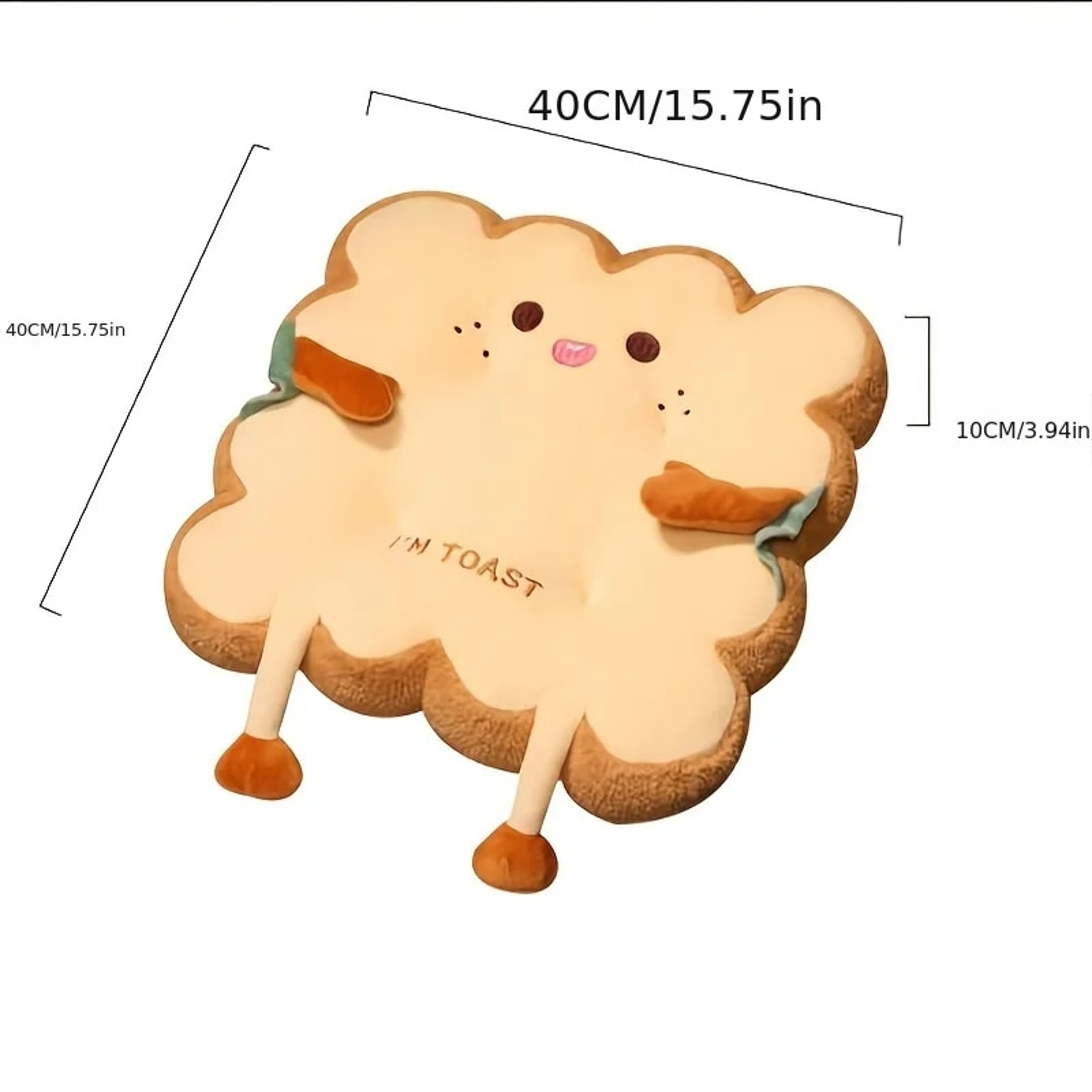 Memory Foam Pillow Sofa Chair Decor, Simulation Bread Toast Cushion Stuffed Seat Cushion for Students – view 6