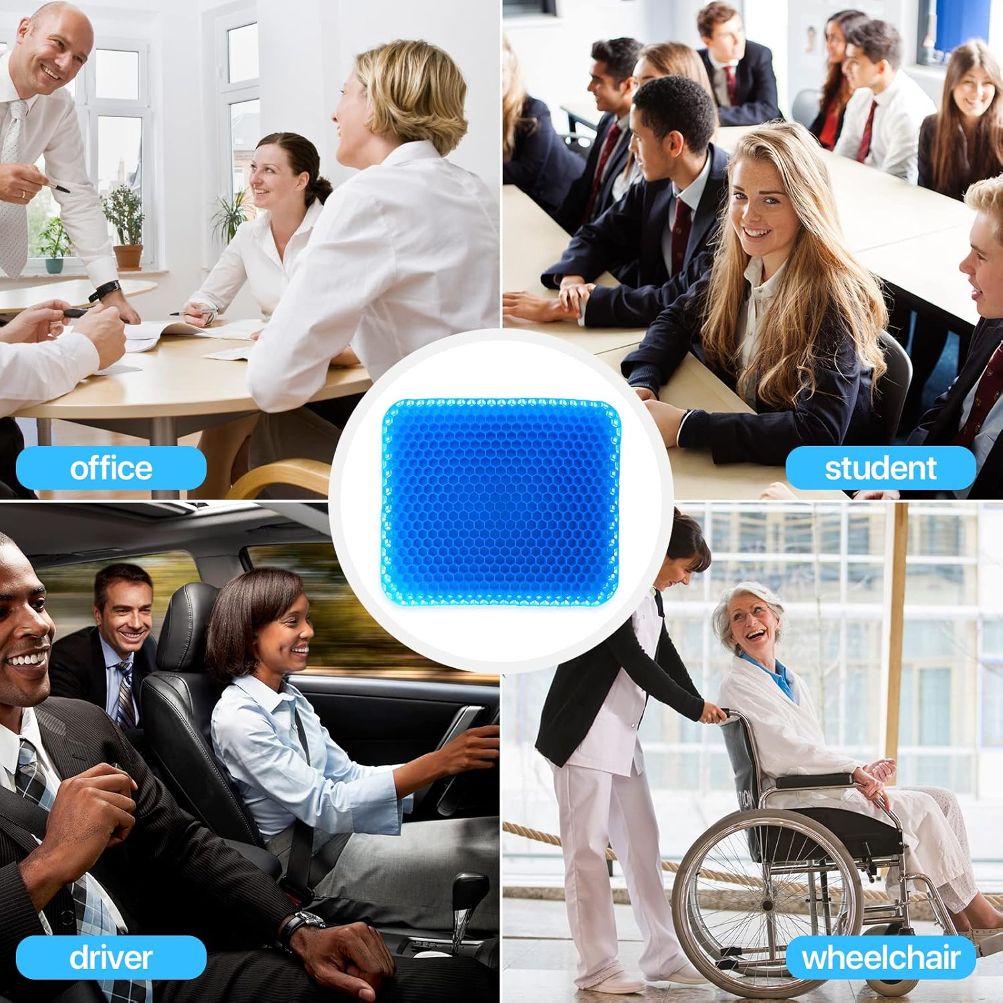 Breathable Honeycomb Seat Cushion Highly Elastic NonCollapsible For Auto Office And Outdoor Use 4