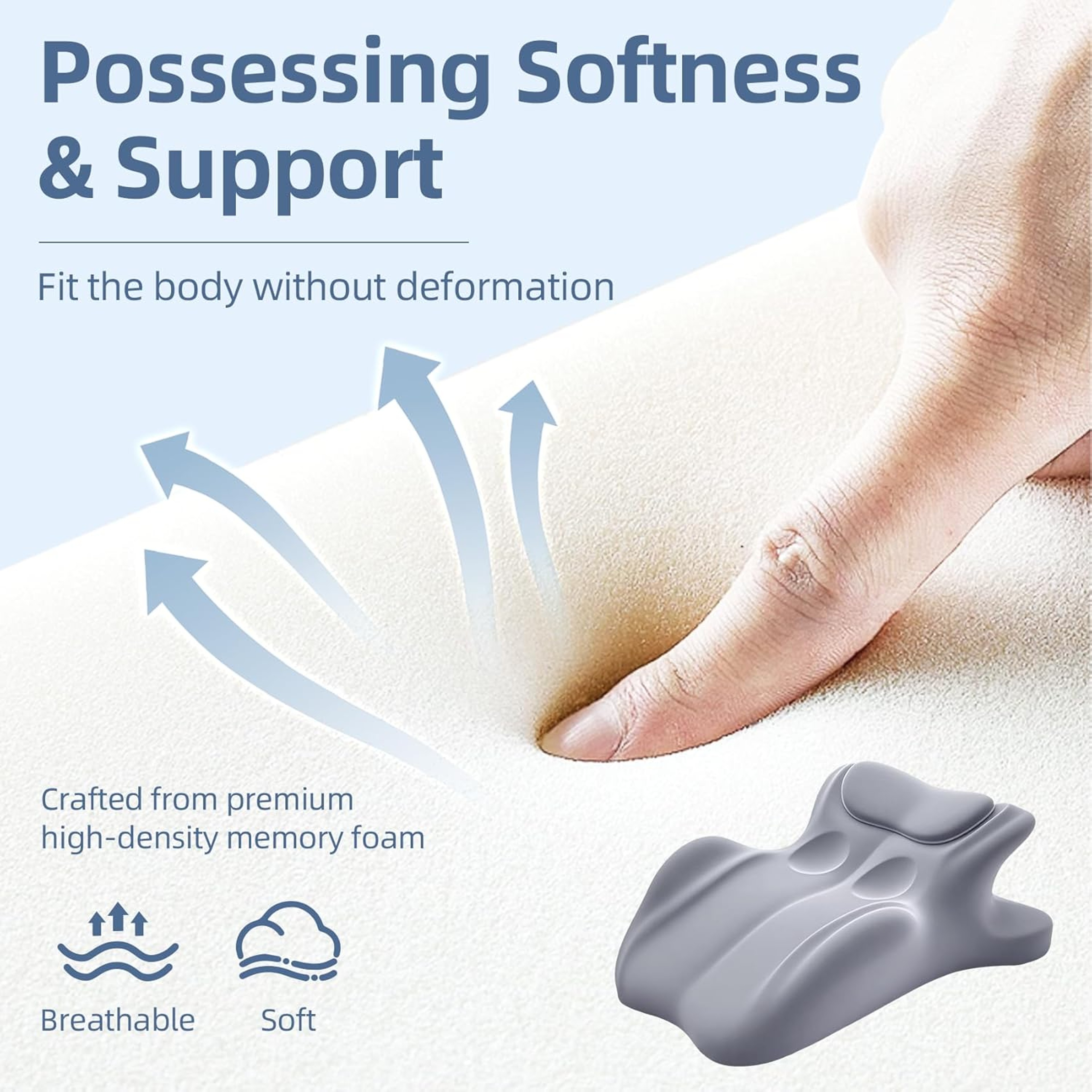 Memory Foam Wedge Couple Pillow For Intimacy  Support Lumbar Neck Support 2