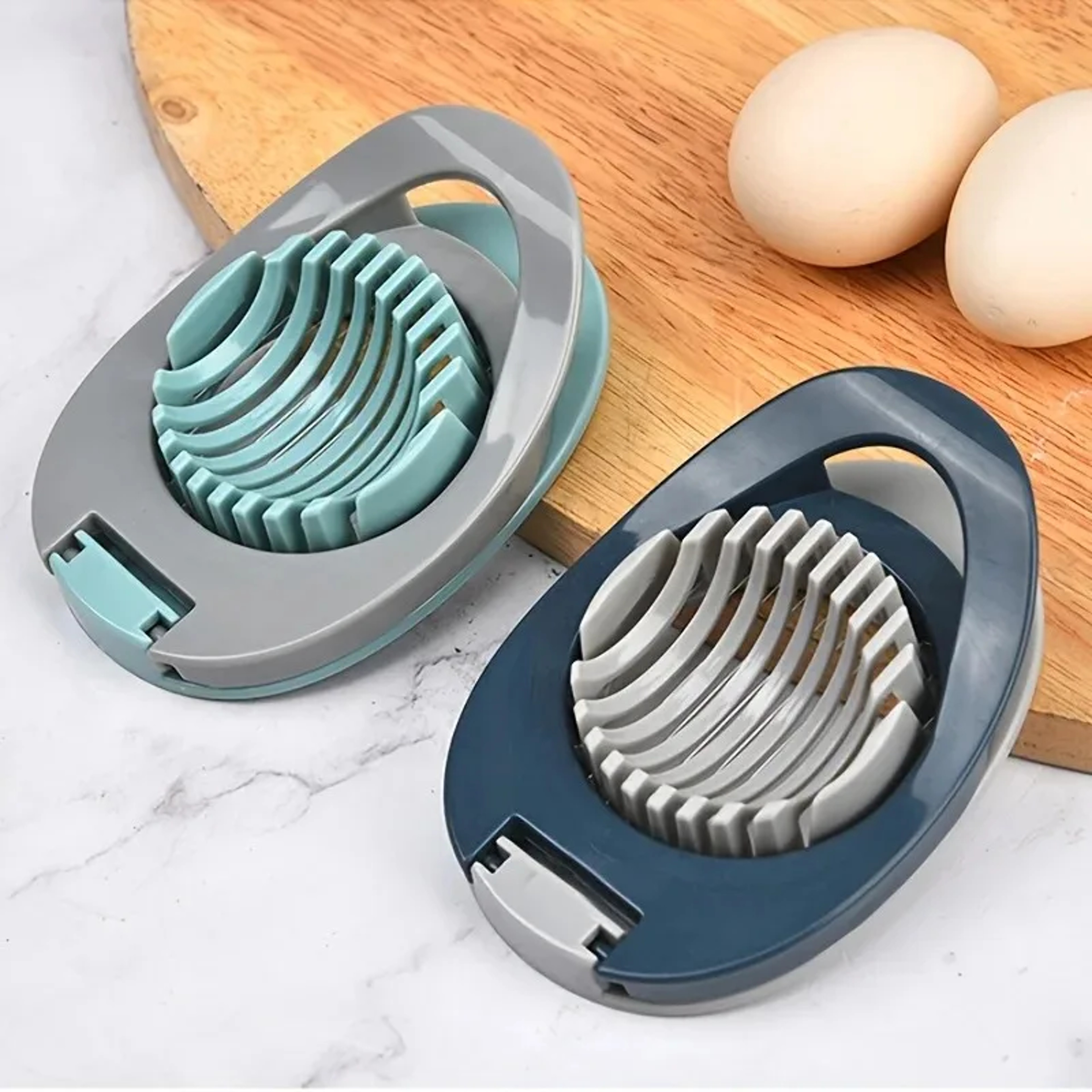 Egg Slicer for Hard Boiled Eggs, Multipurpose Stainless Steel Wire Cutter, Aluminium Fruit Garnish Slicer – view 2