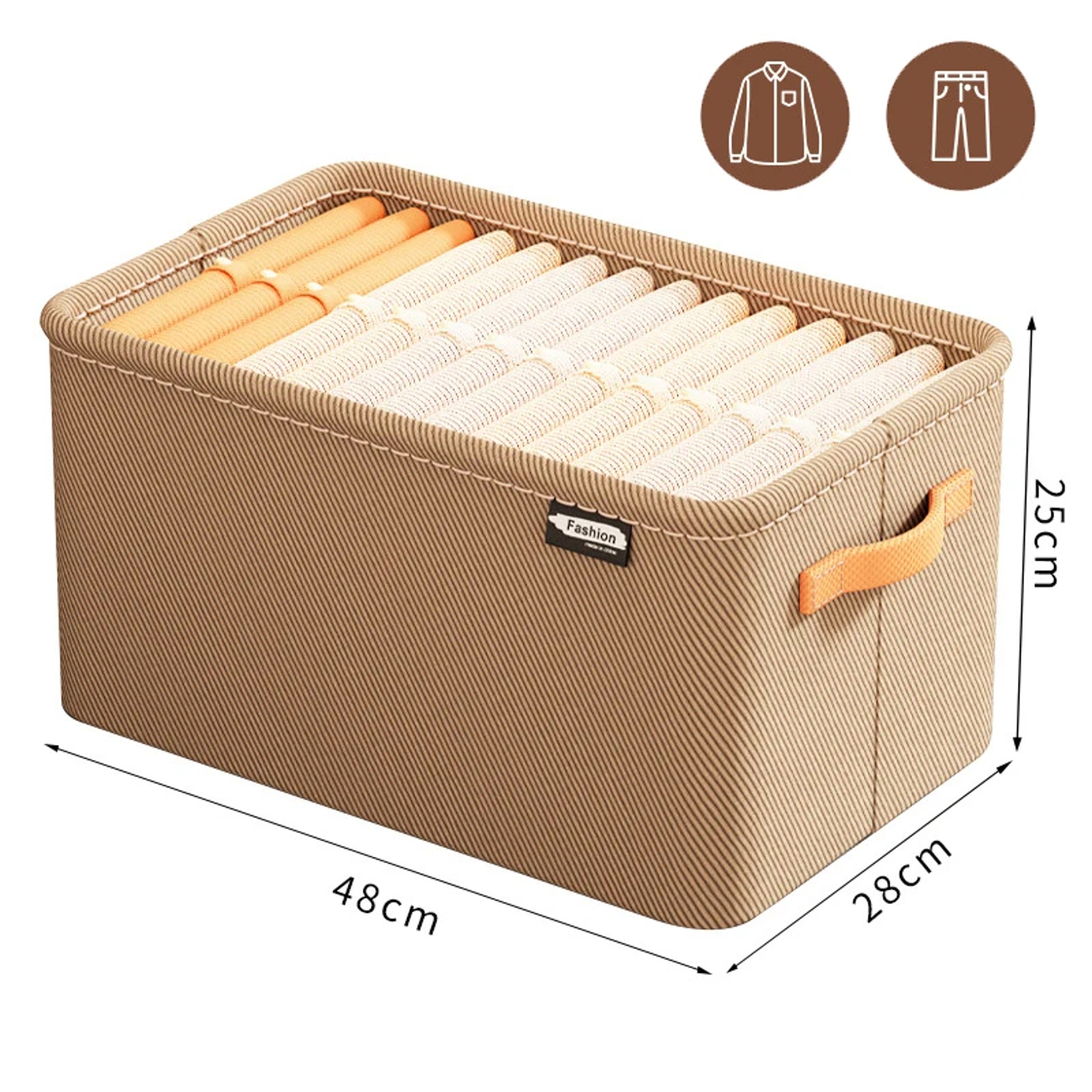 Durable Thickened Fabric Clothing Storage Basket Toy  Wardrobe Storage Essential Dormitory Organize 5