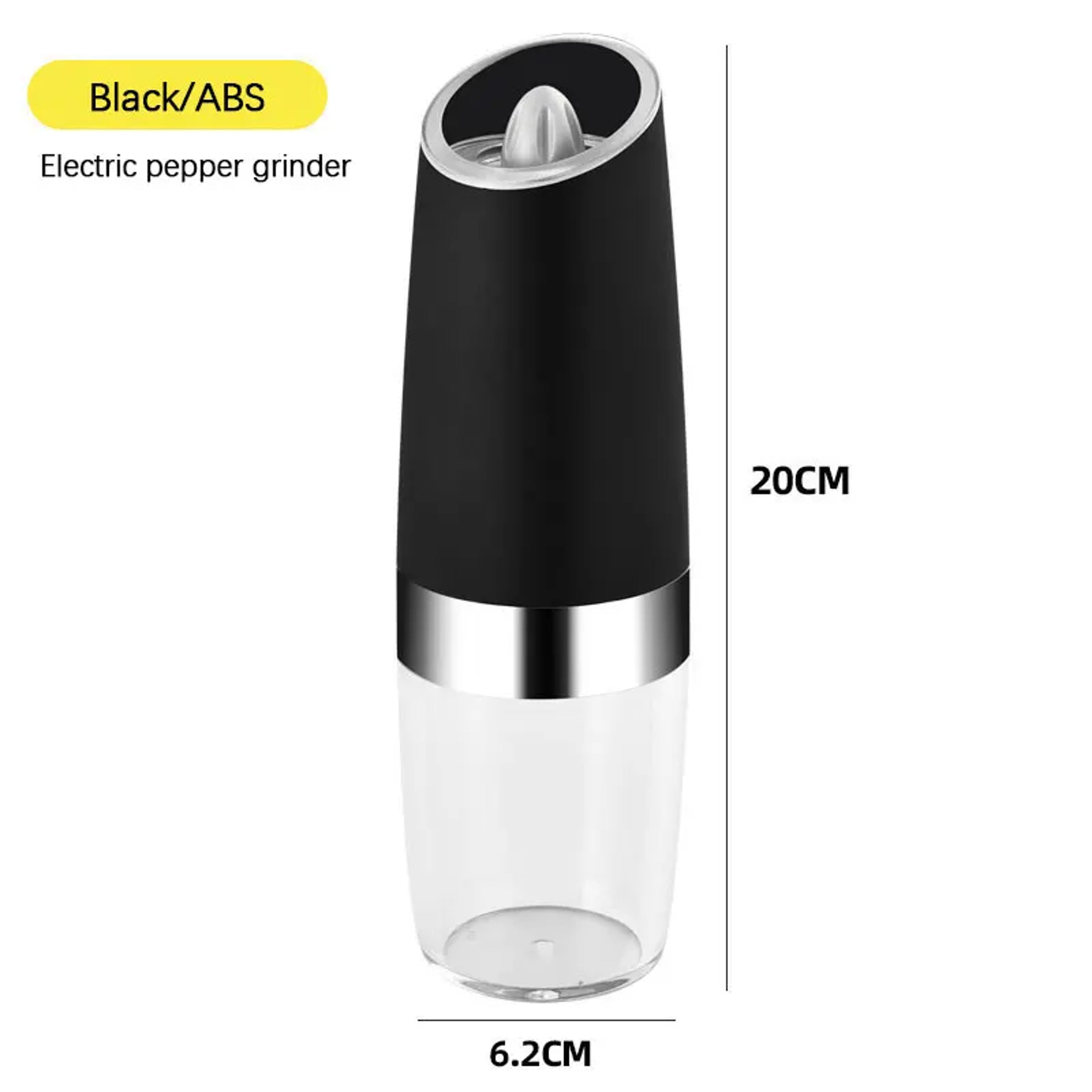 Electric Stainless Steel Salt Pepper Mill Grinder Gravity Operated LED Light Kitchen Spice Tools Se 3