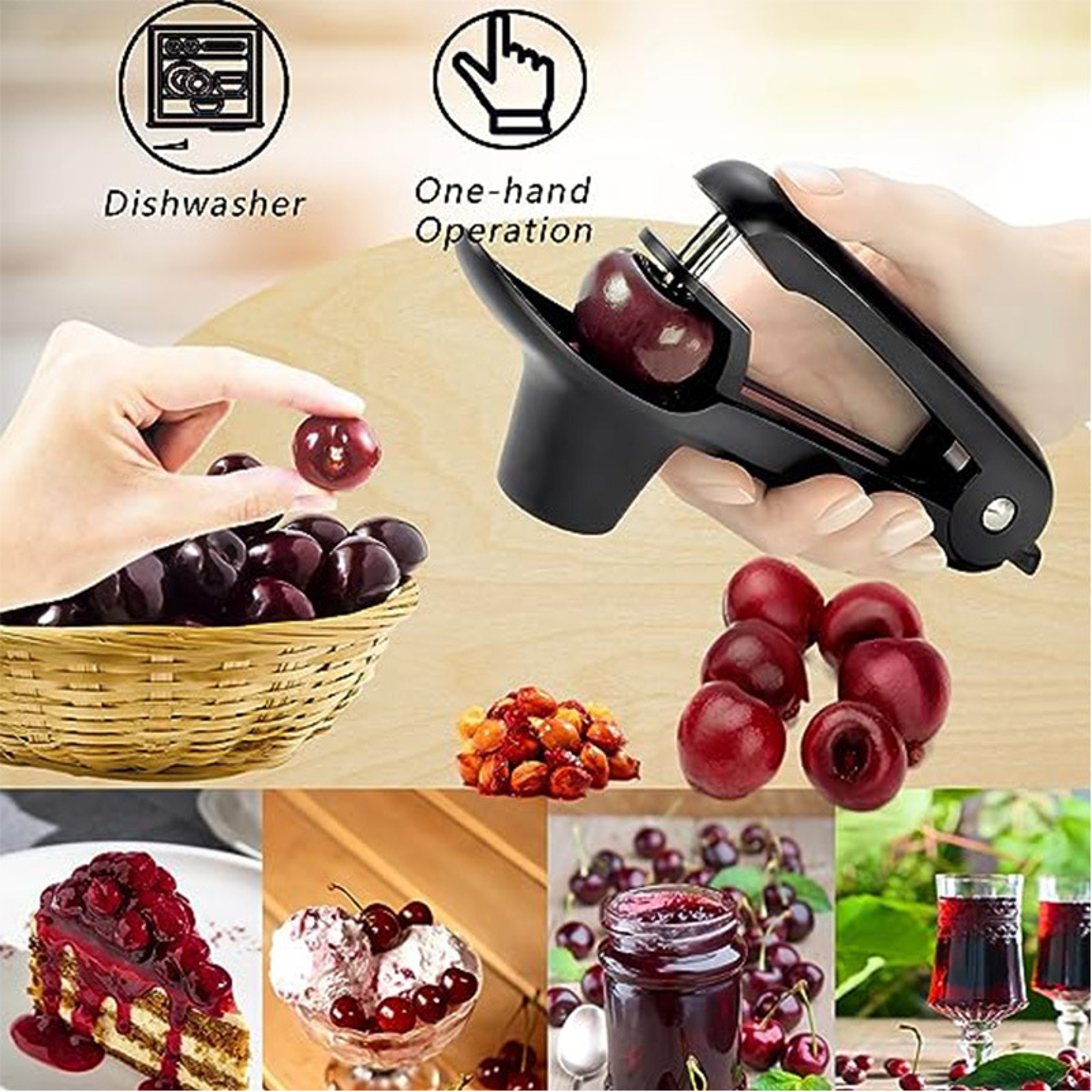 Presson Olive And Cherry Coring Tools MultiFunction Stainless Steel Kitchen Gadget Seed Remover 1