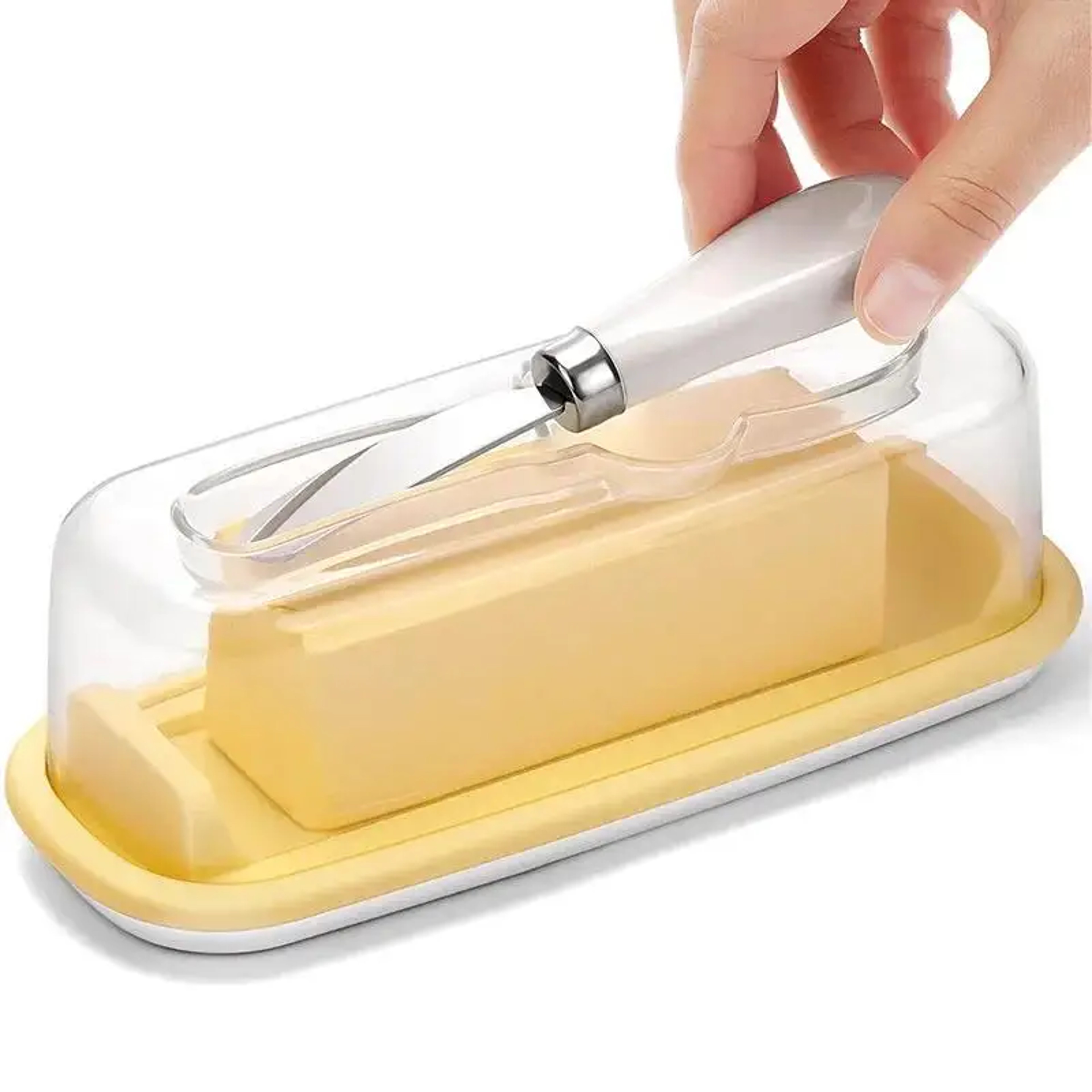 Butter Dish with Lid, Plastic Cheese Storage Container, Fresh Keeping Box – view 7