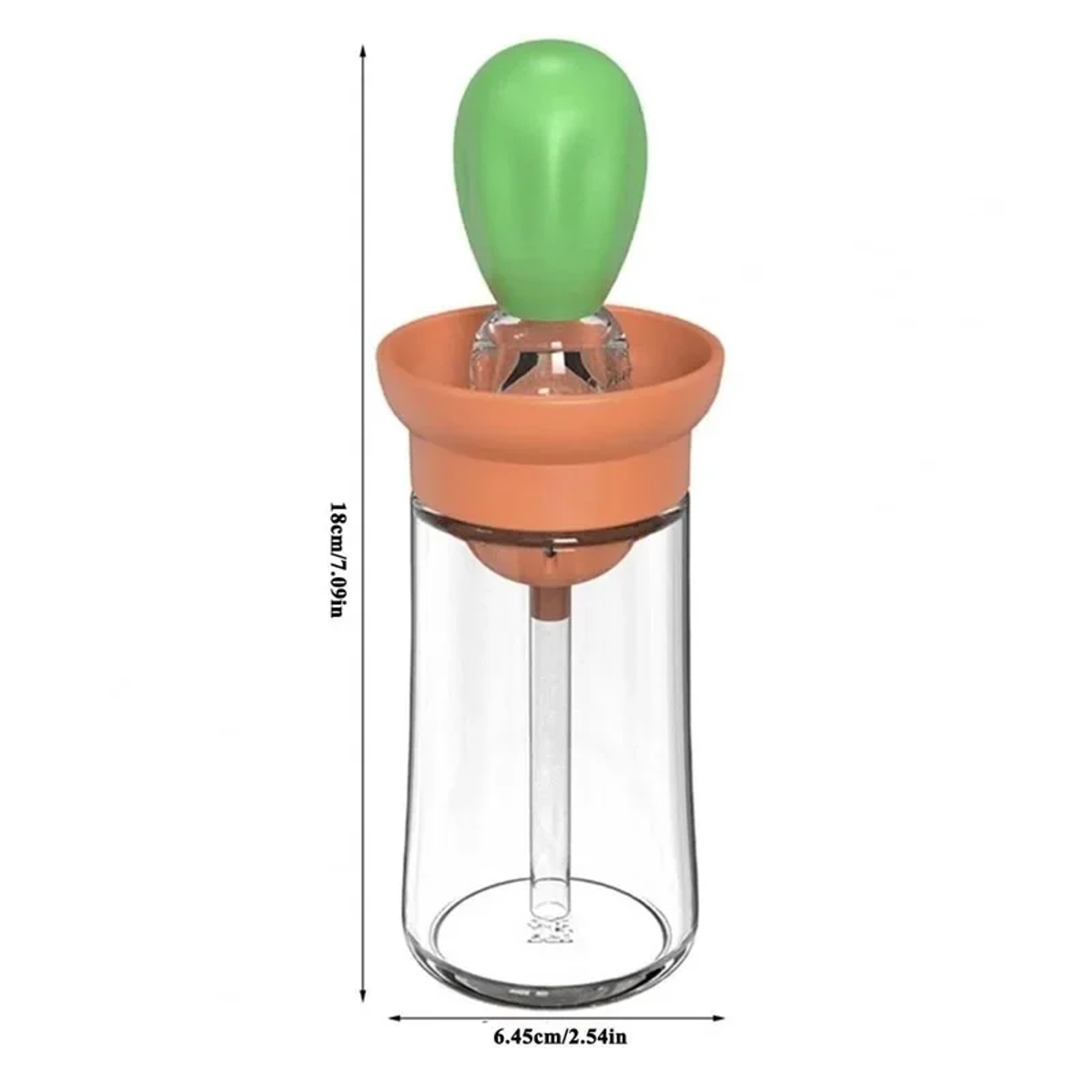Glass Olive Oil Dispenser Bottle, Silicone Dropper Measuring Oil Dispenser, Silicone Brush Kitchen Tool – view 6
