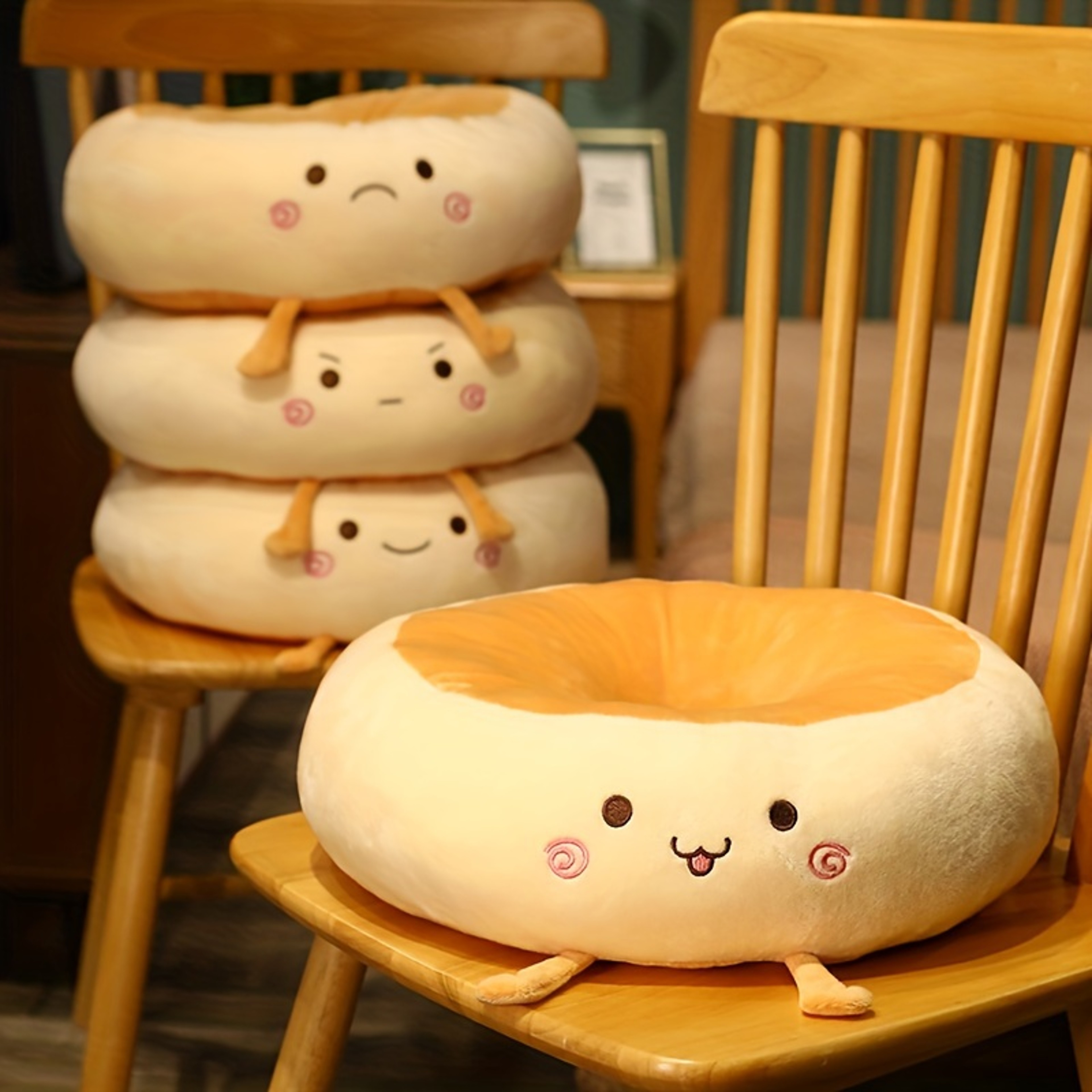 Memory Cotton Floor Chair Cushions for Office, Thickened Soft Cartoon Waist Pillow – view 1