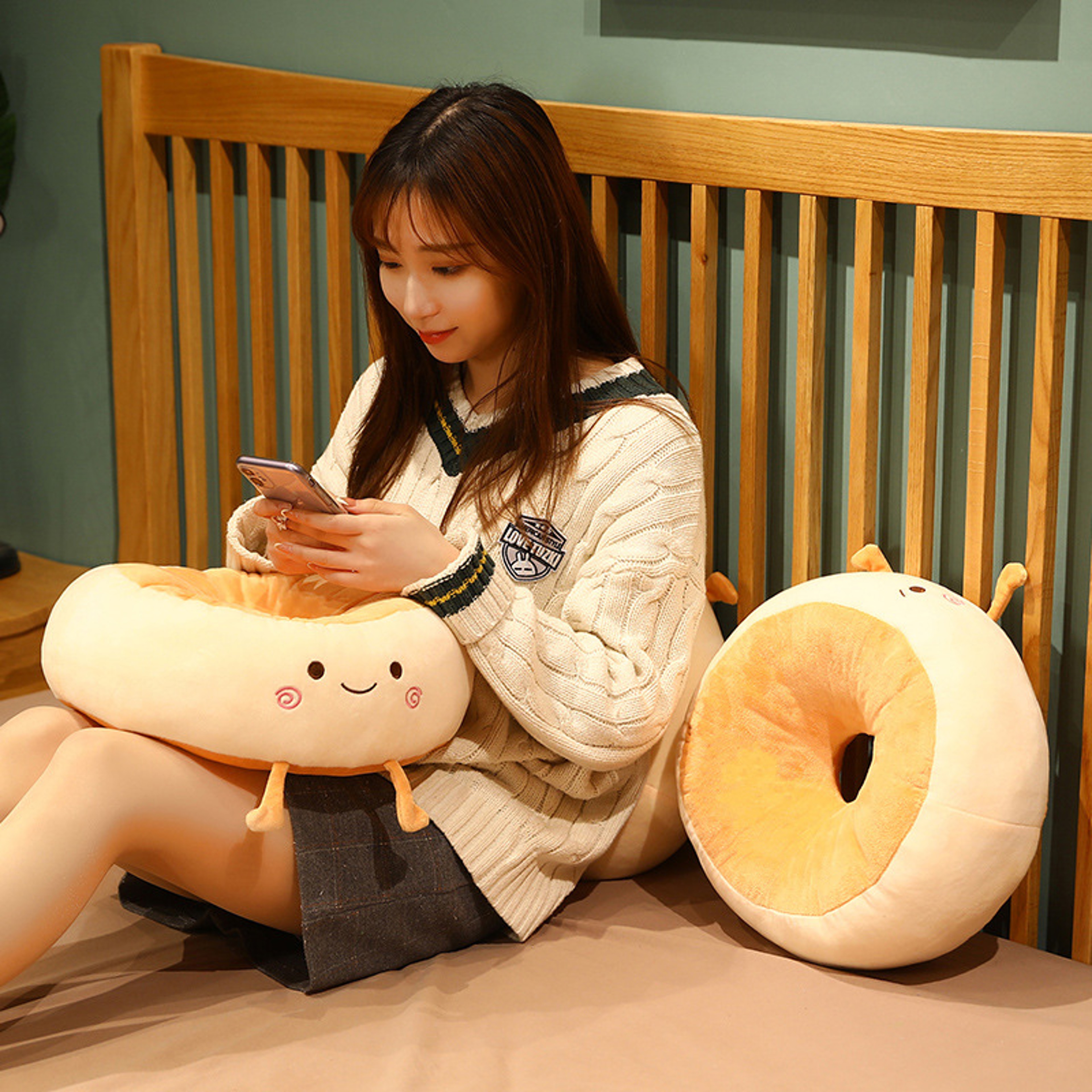 Memory Cotton Floor Chair Cushions for Office, Thickened Soft Cartoon Waist Pillow – view 2