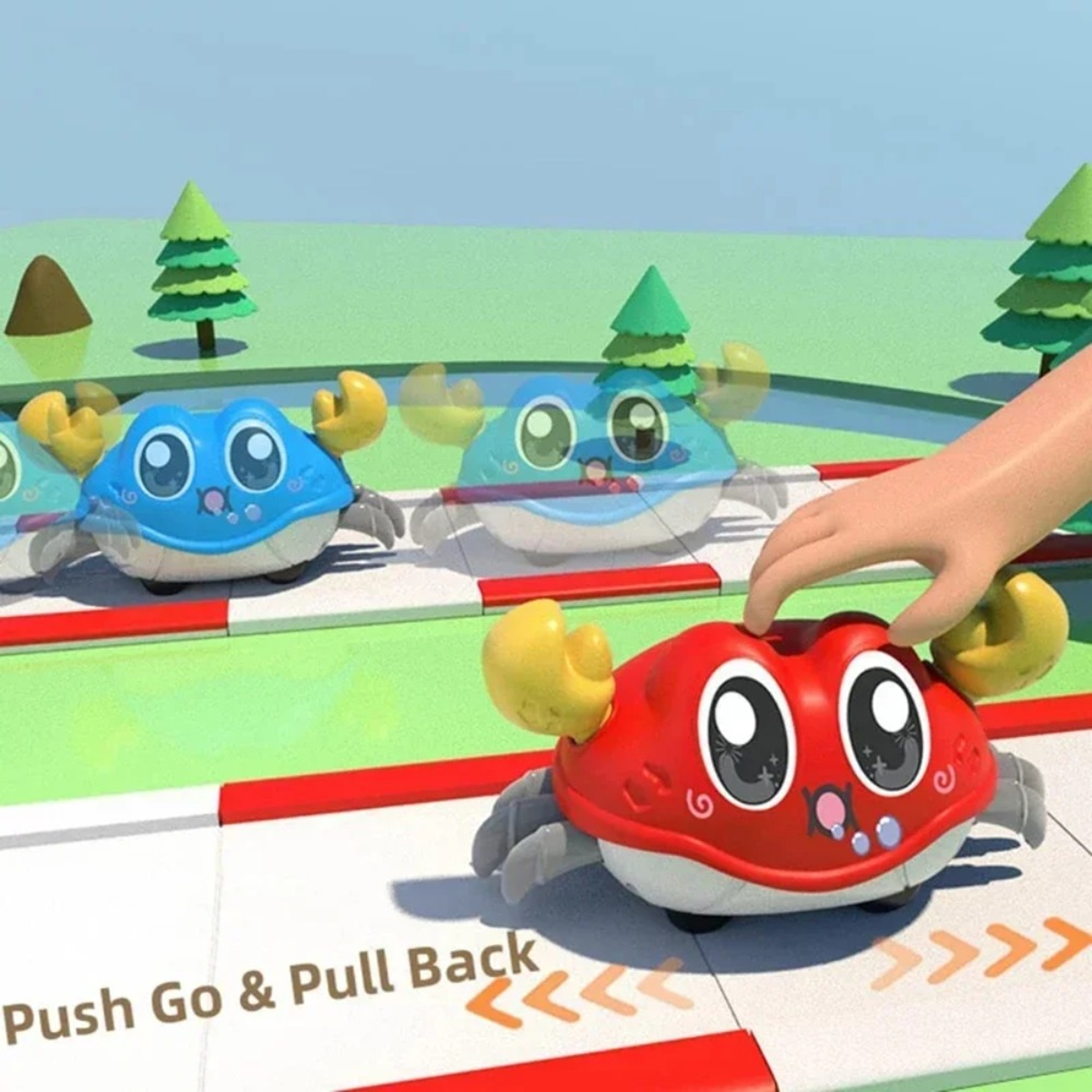 Double Return Force Kids Shake Simulation Crab Toy Running Bubble Crab Crawling Toy For Children Pl 1