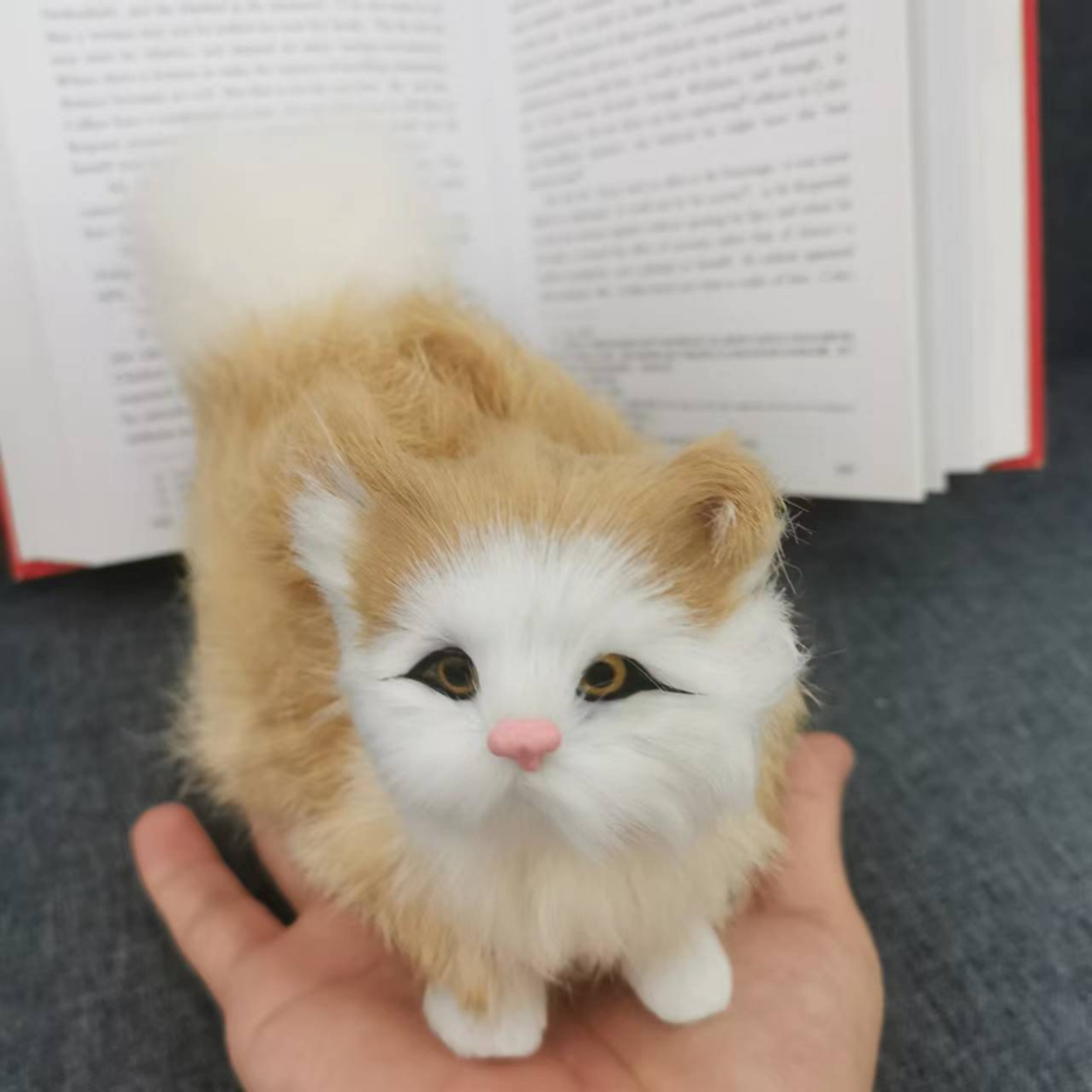 Soft Stuffed Kitten Model Cute Simulation Cat Plush Toy Realistic Fake Cat Animal For Kids Girls Bi 2