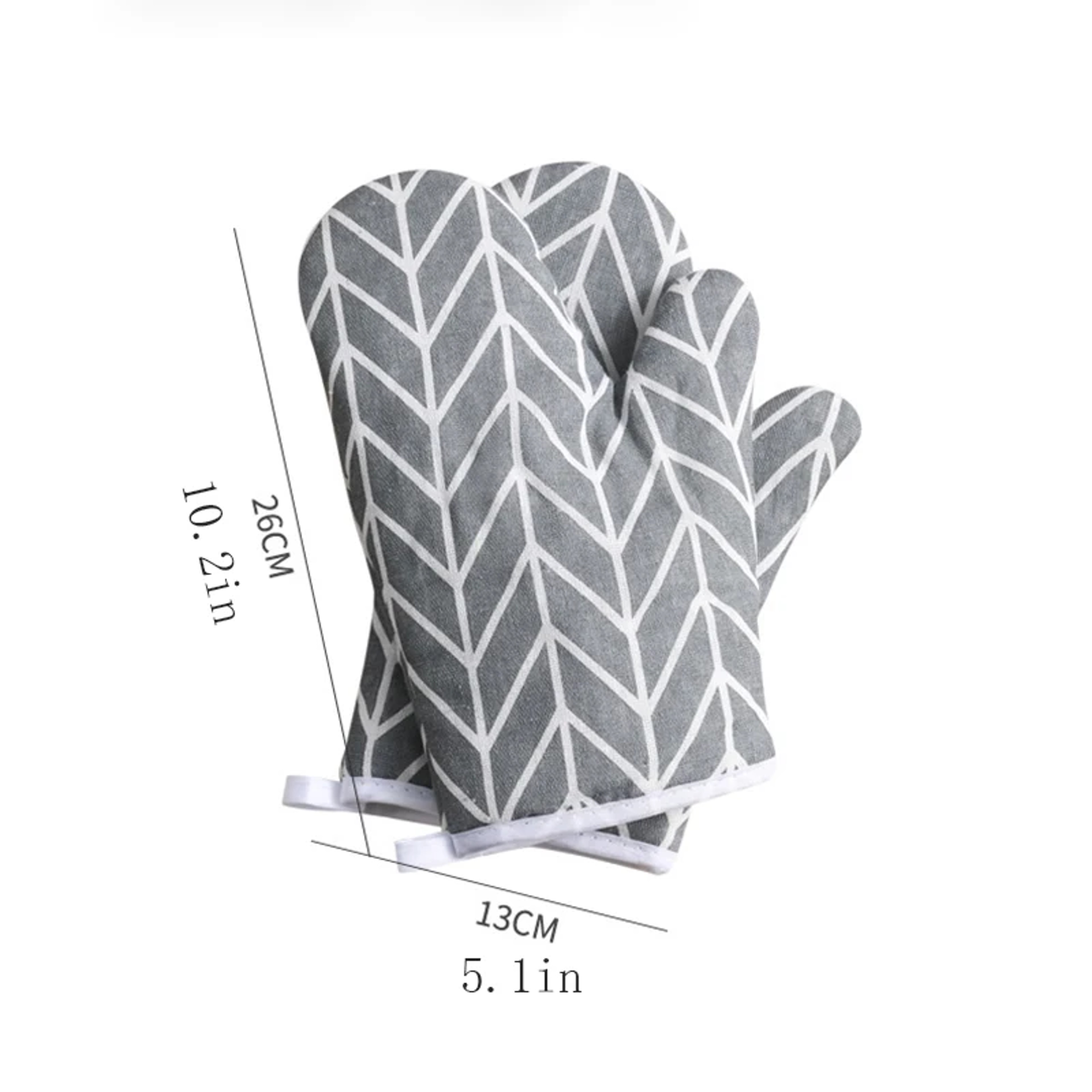 Microwave Heat-Resistant Insulated Kitchen Gloves, Thickened Grid Oven Gloves – view 4