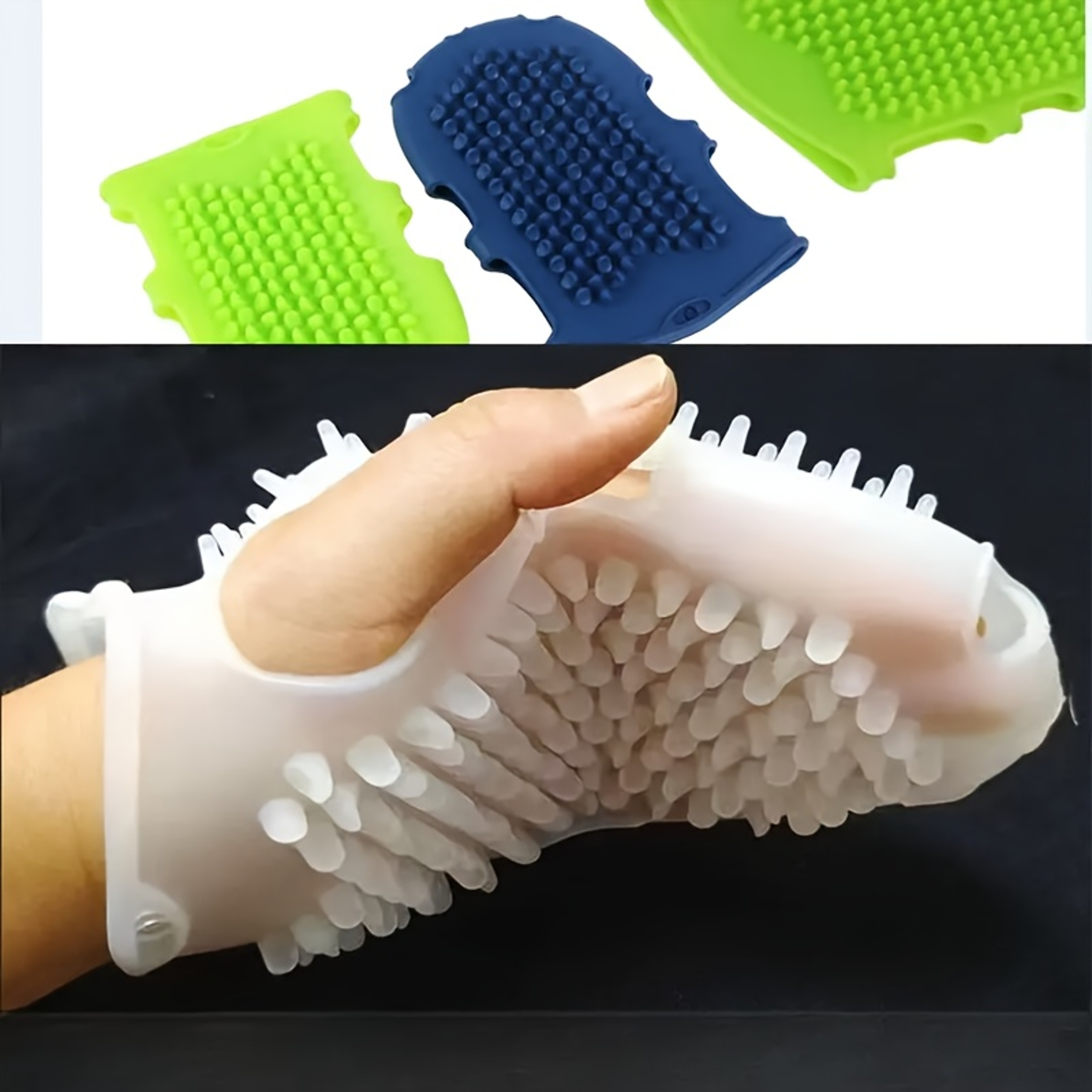 Silicone Bath Brushes Massage Glove Towel For Exfoliating Skin Clean Shower Gloves Scrub Remover 0