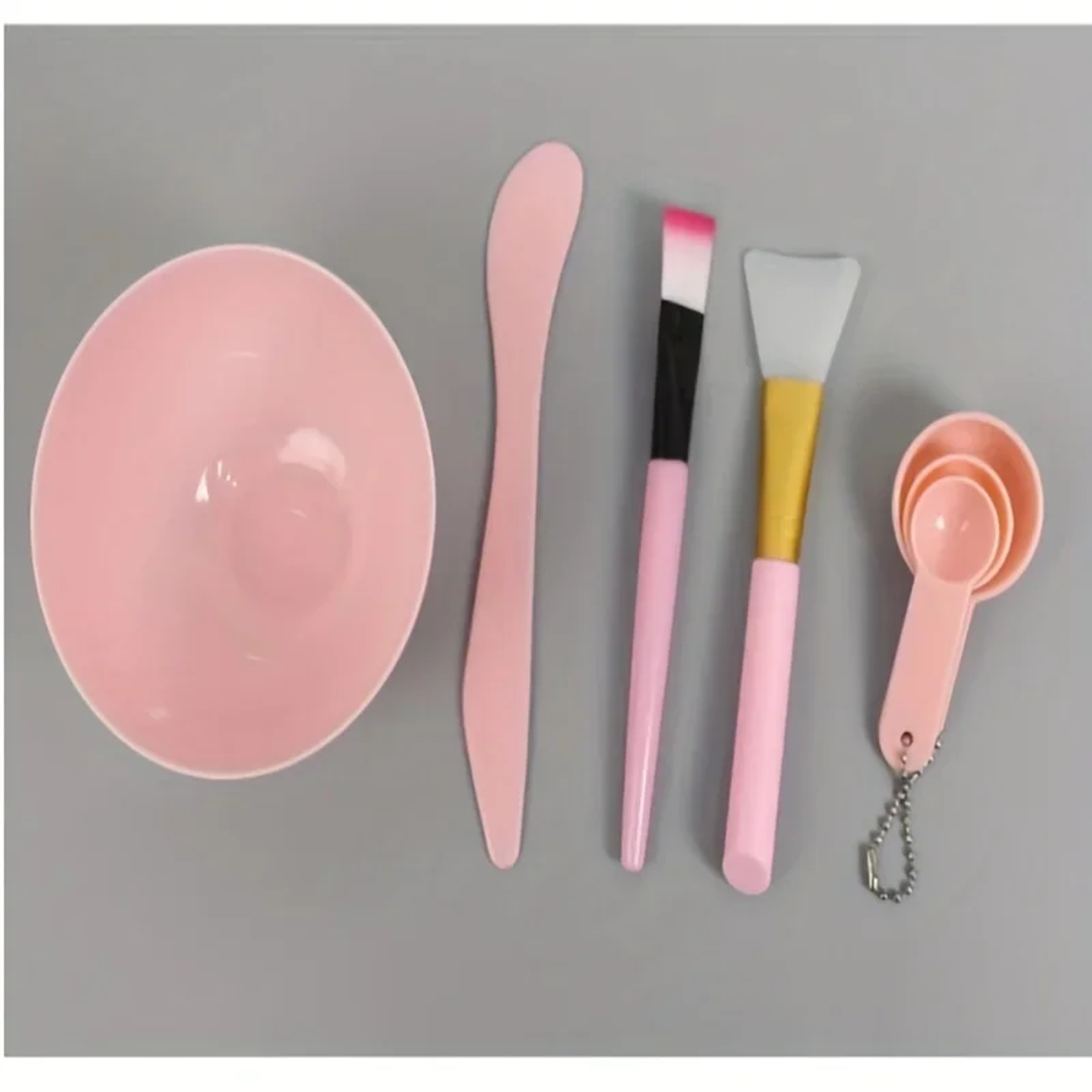 Facial Mask Bowl Stick Silicone Spatula Soft Face Brushes Spoons Set 3