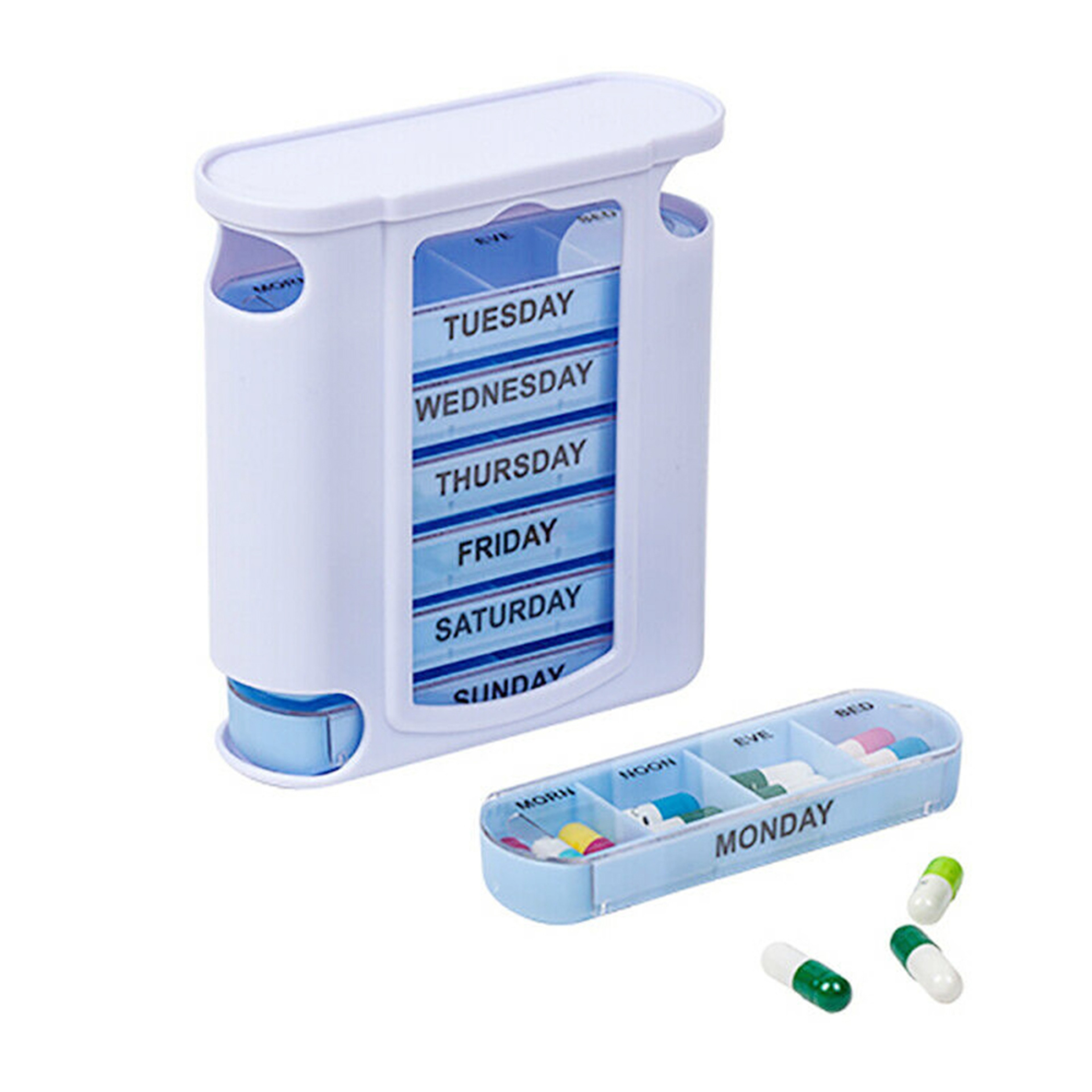 Medicine Tablet Drug Holder 7 Day Pill Box Case Organizer Container Kit 1