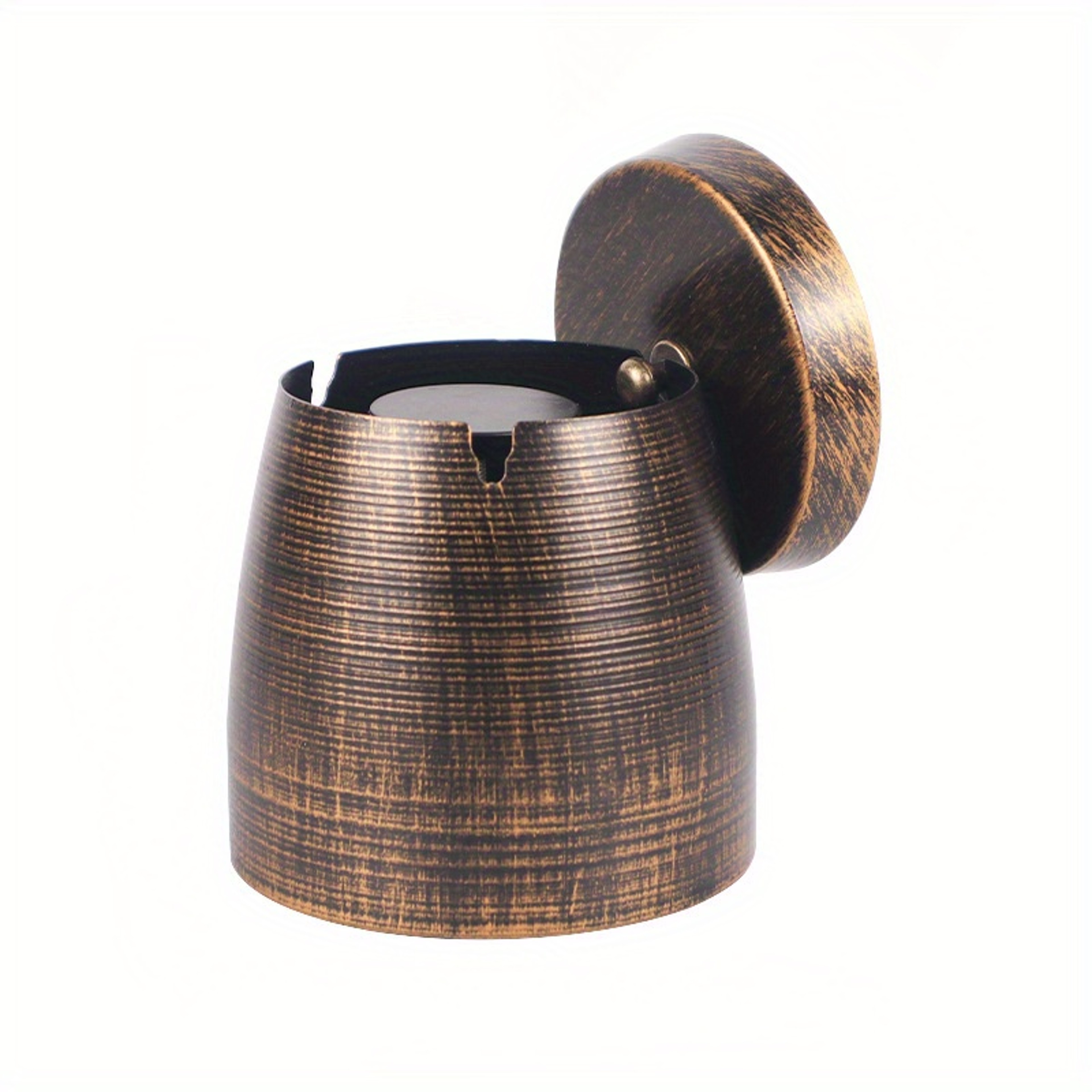 Odorless Windproof Metal Ashtray With Lid Smokeless Indoor  Outdoor Ashtray 4