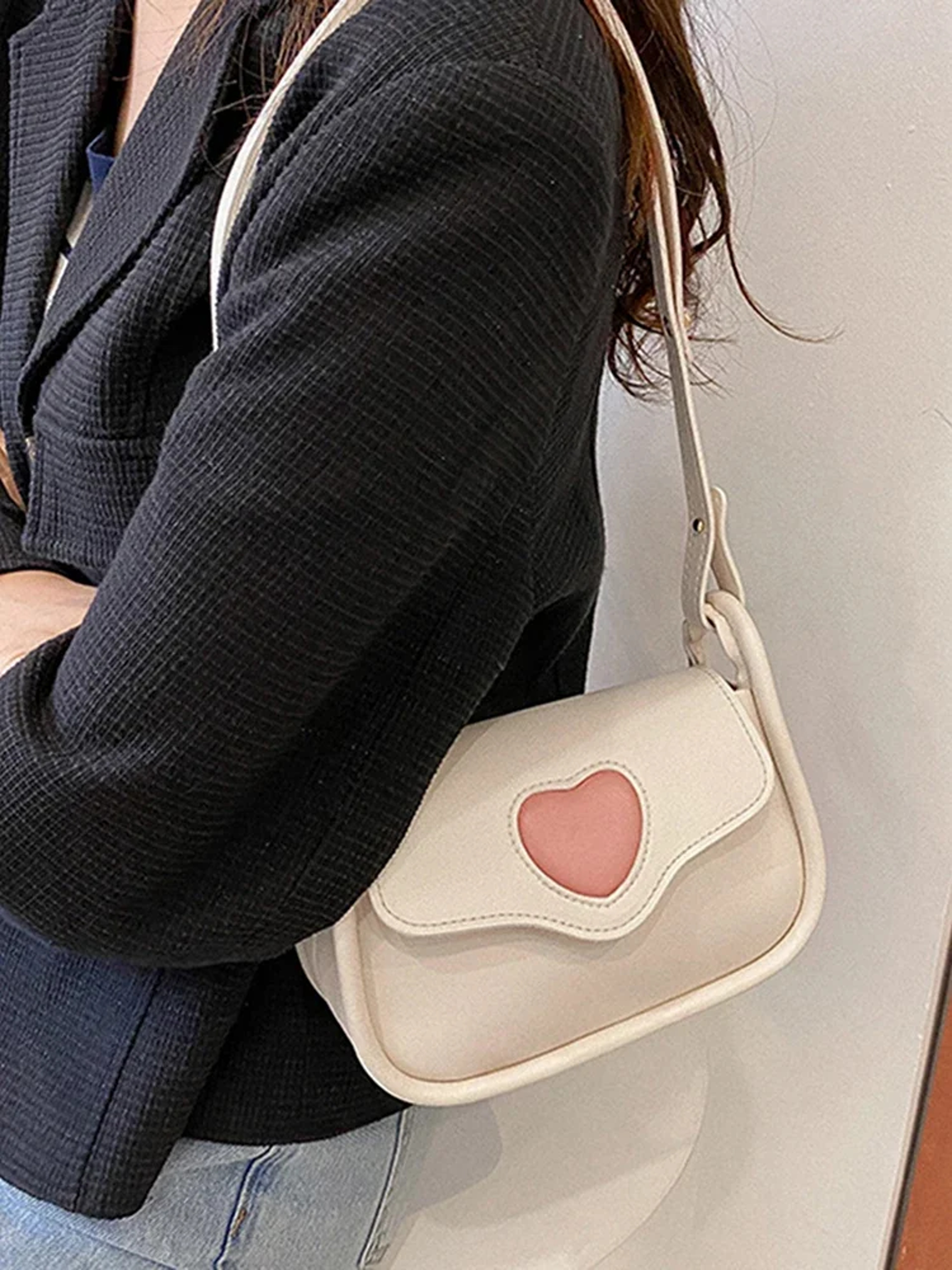 Fashion Love Slanting Cross Bag, Retro Saddle Niche Shoulder Bag – view 3