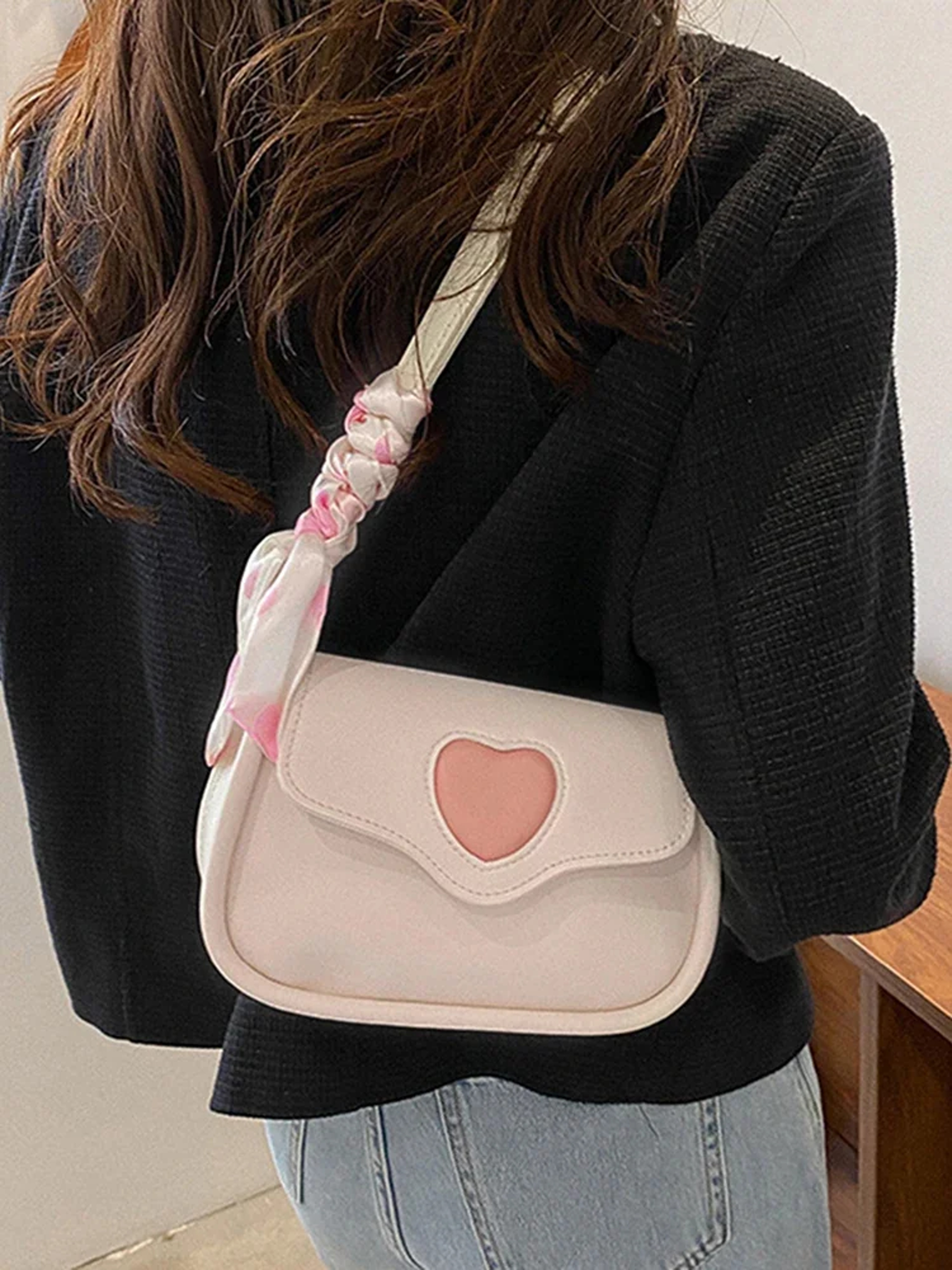 Fashion Love Slanting Cross Bag, Retro Saddle Niche Shoulder Bag – view 4