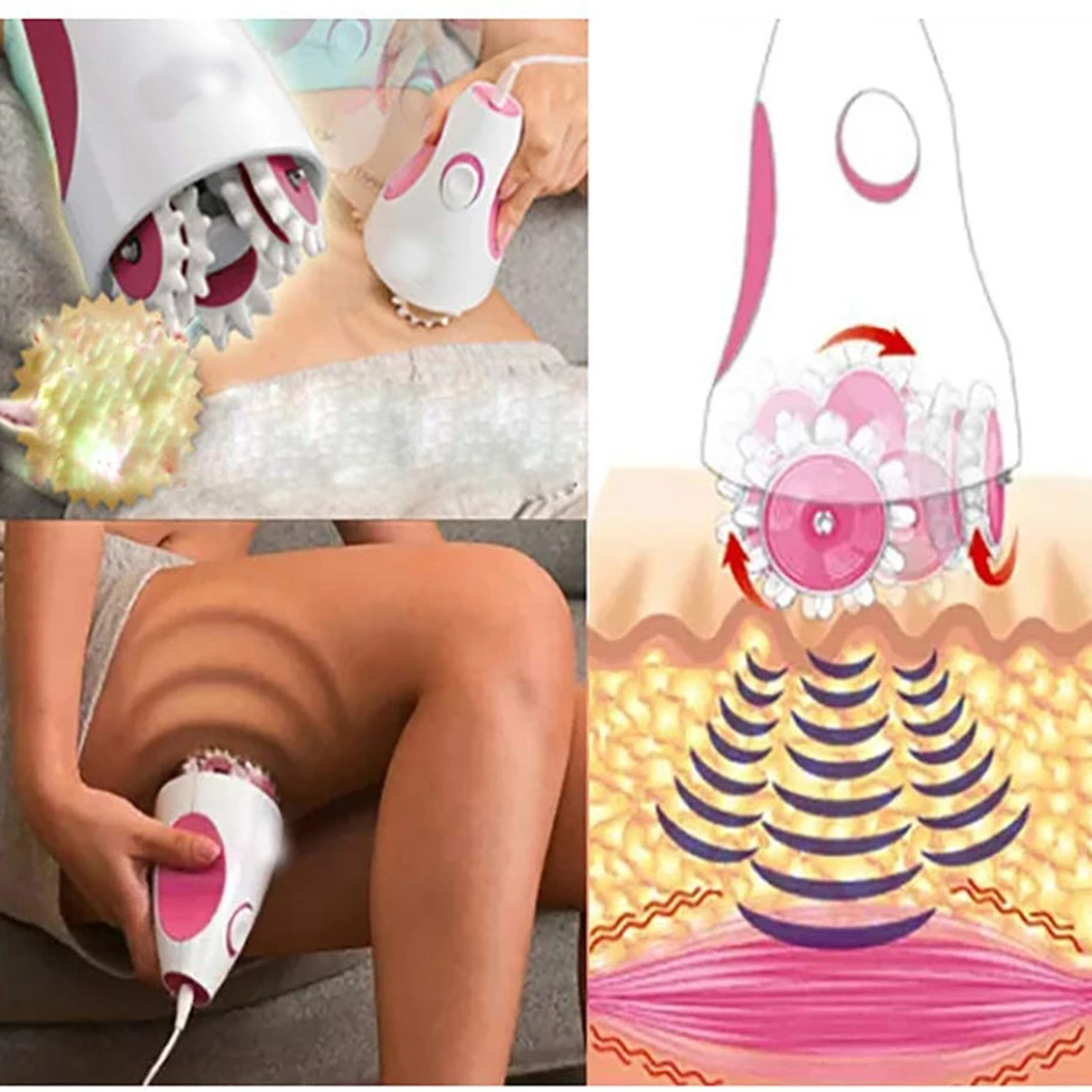 Electric Slimming Massager Machine, High Quality 3D Face-Lift Device, Powerful Kneading Wheel – view 3