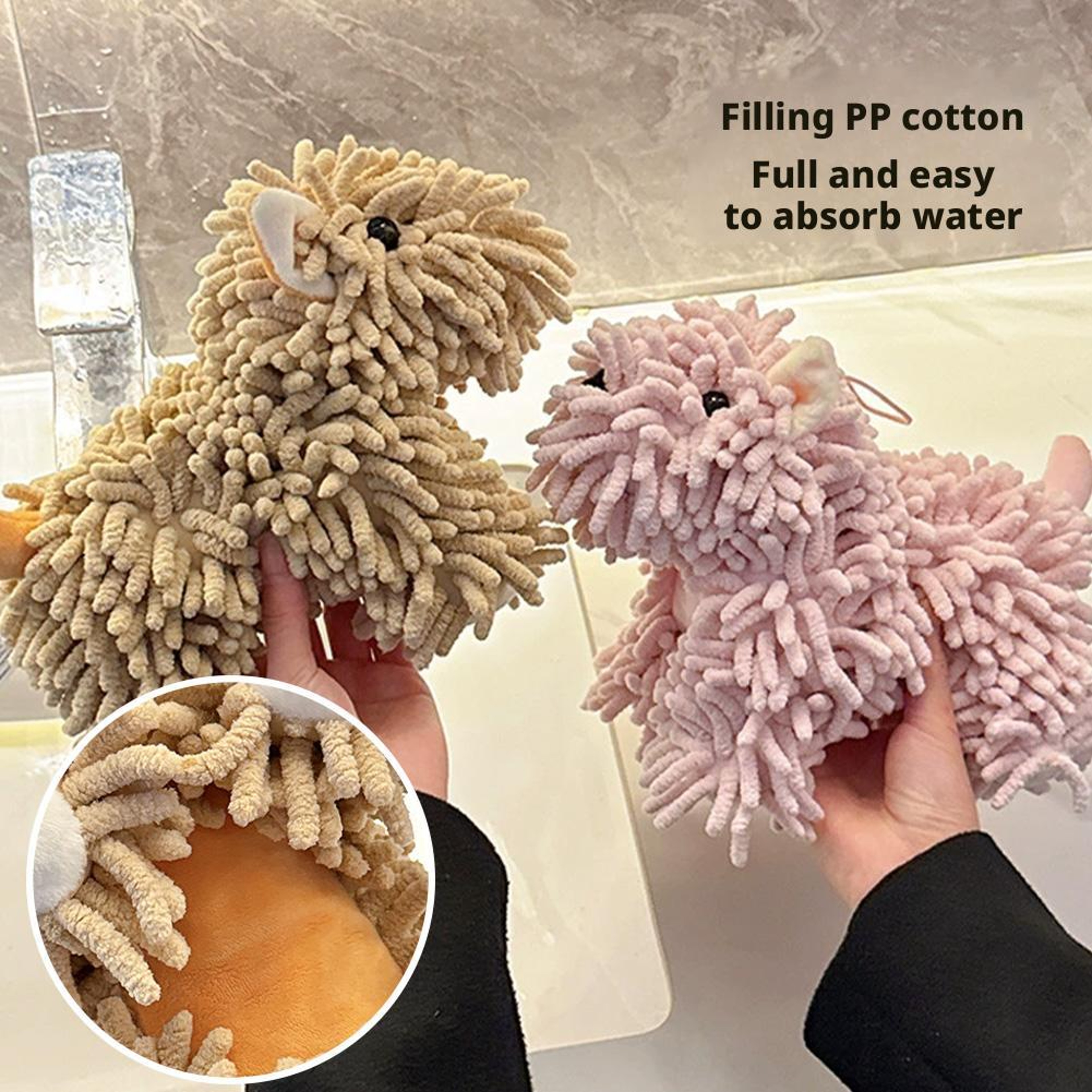 Puppy Shaped Hand Towel for Wall Mounting, Perfect for Kitchen and Bathroom Use, Soft Bathroom Towel – view 4