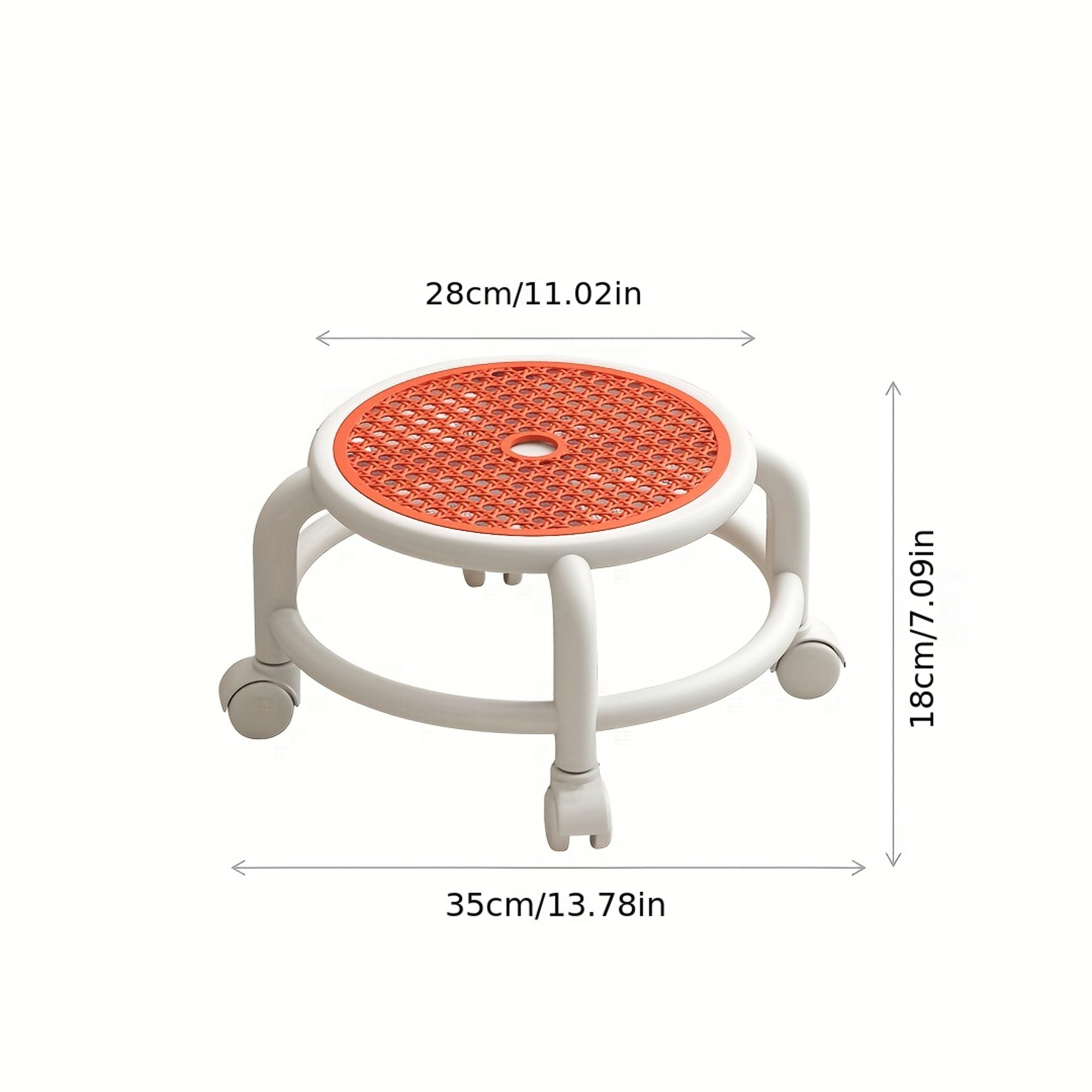 Rotating Circular Rolling Stool For Household Furniture Silent Stool With Wheels 3