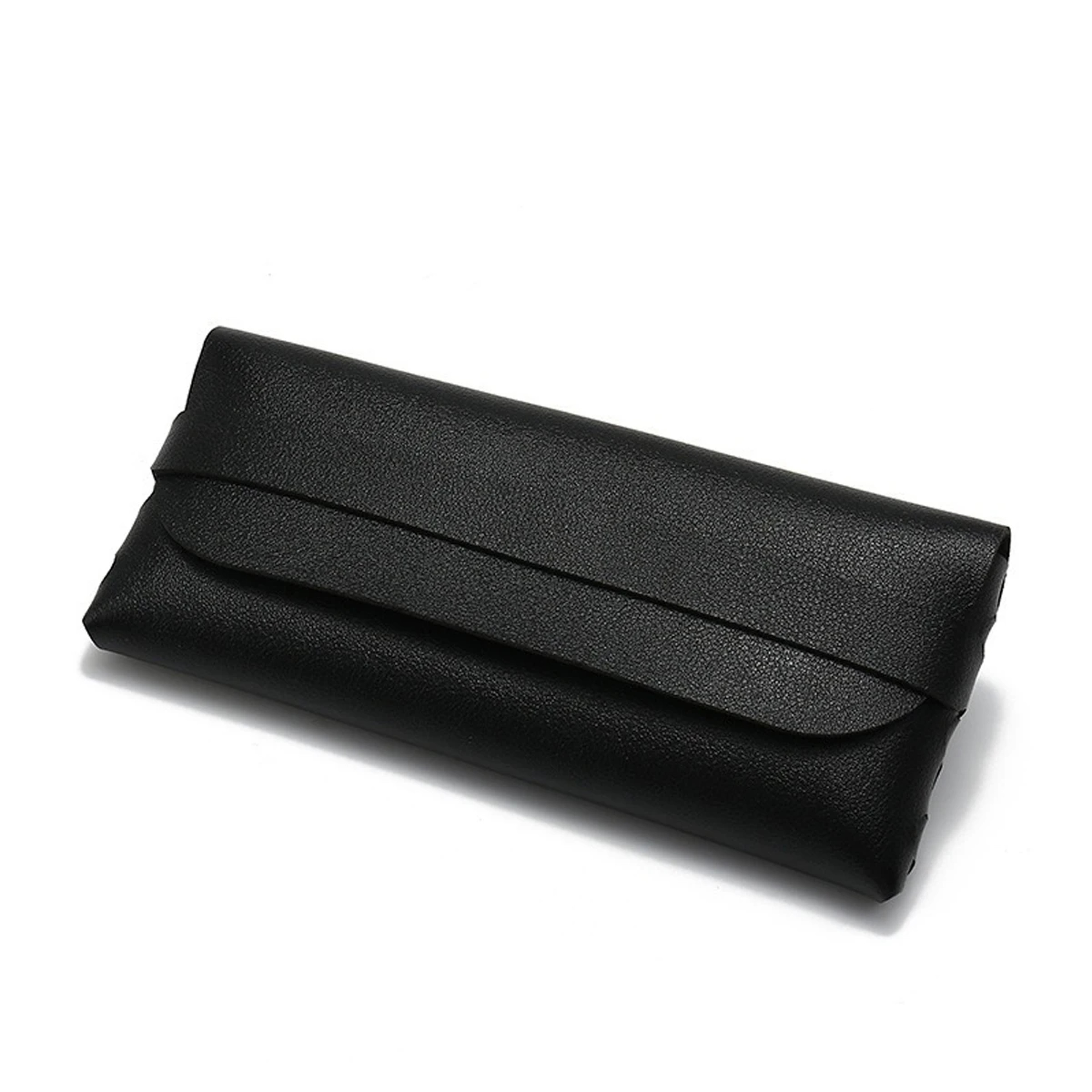 Soft and Stylish Black and White Leather Glasses Case, Travel Accessories, Glasses Protection for Men and Women – view 7