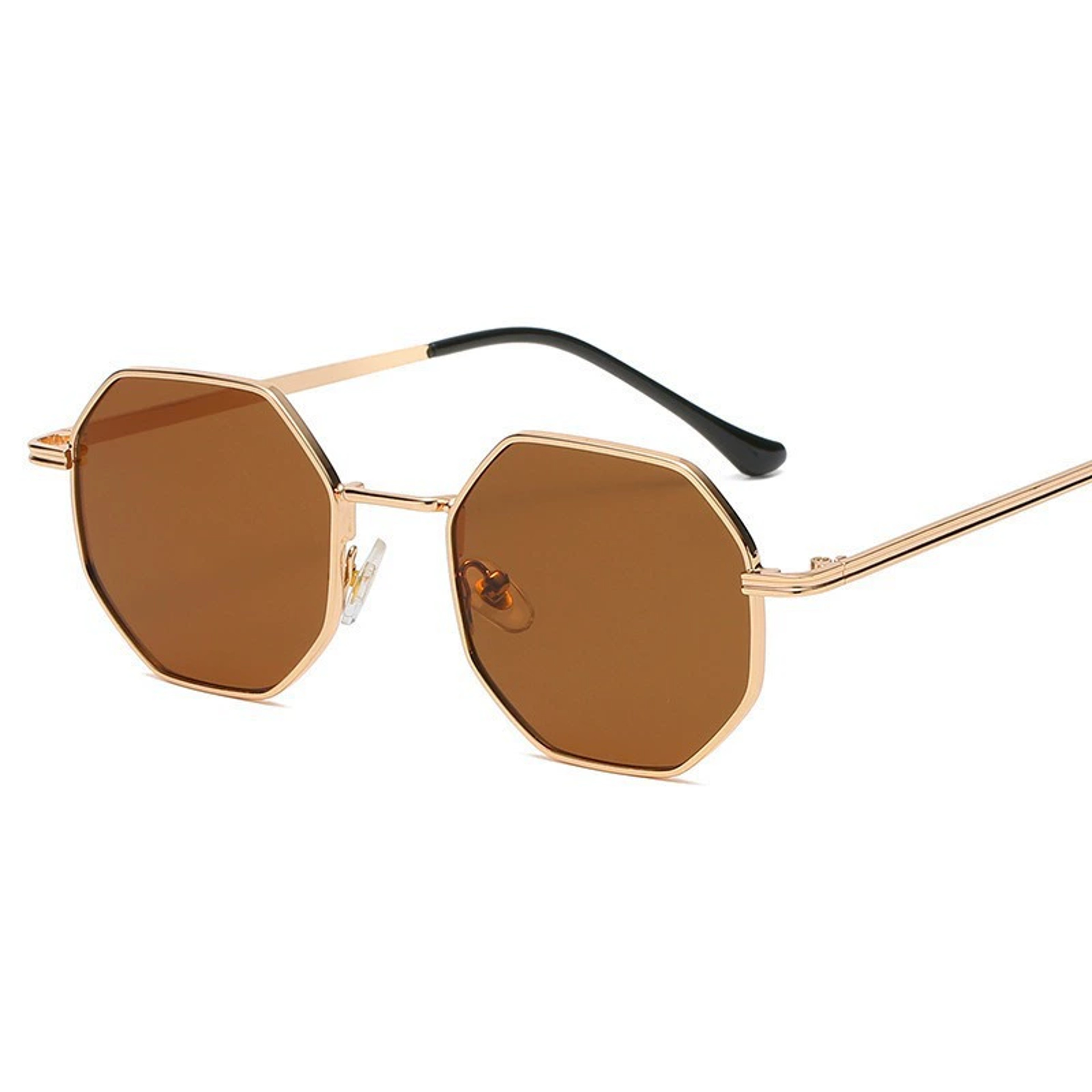 Retro Polygonal Metal Frame, Fashionable Trendy Glasses for Women and Men, Octagonal Glasses for Beach Party Trips – view 9