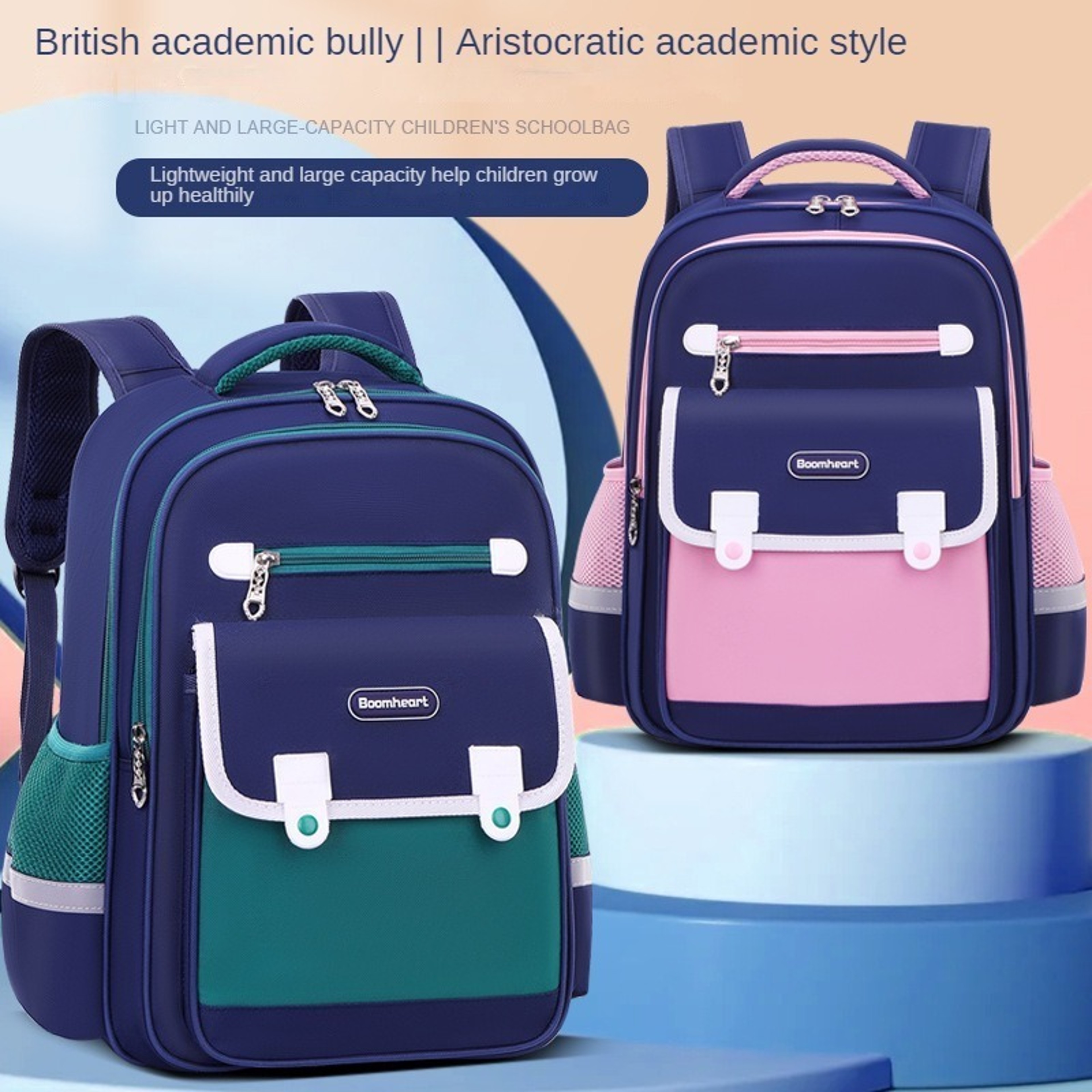 Breathable Lightweight Backpack Spine Protection For Boys  Girls 0
