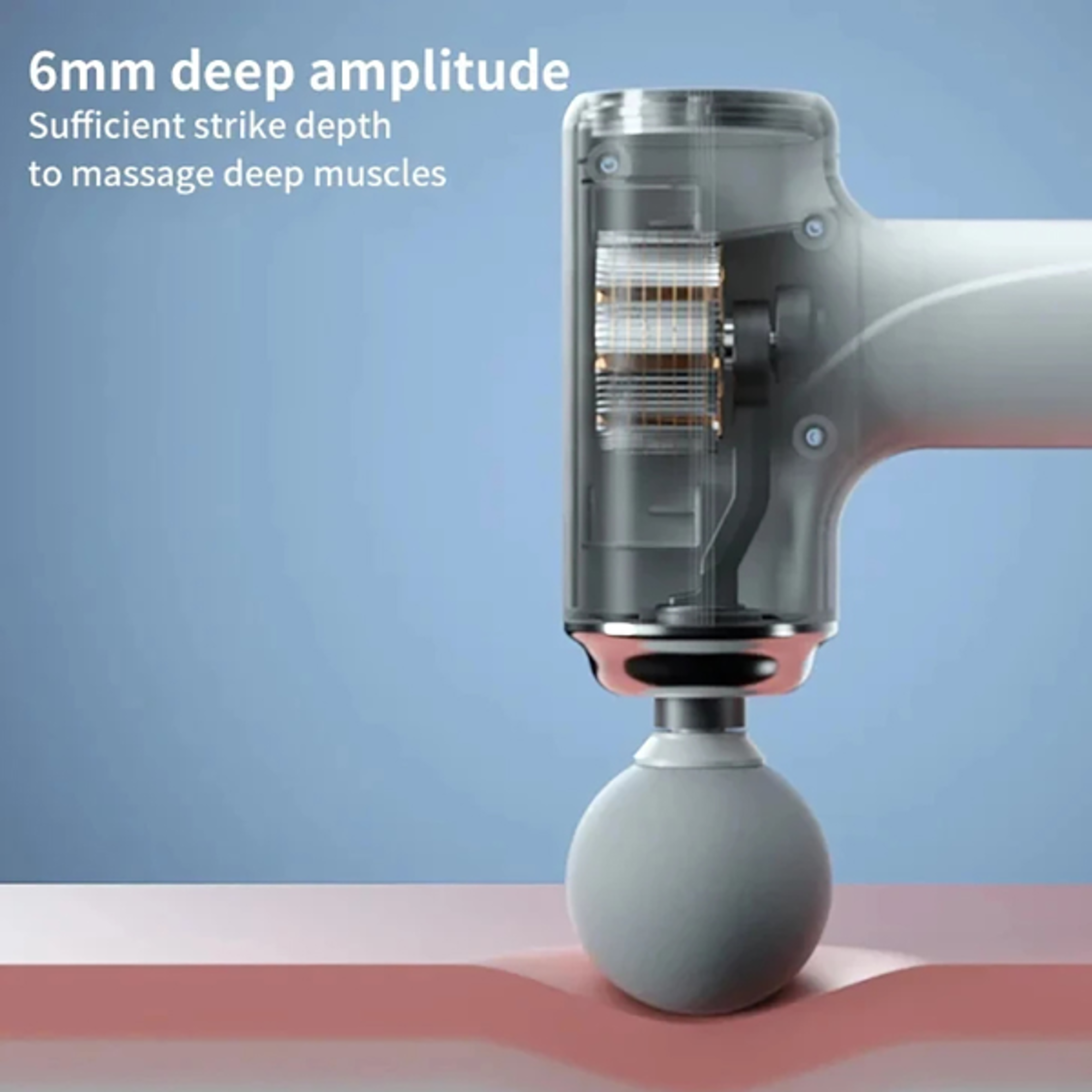 Electric Massage Gun with 4 Interchangeable Heads LED Light Portable Full Body Relaxation