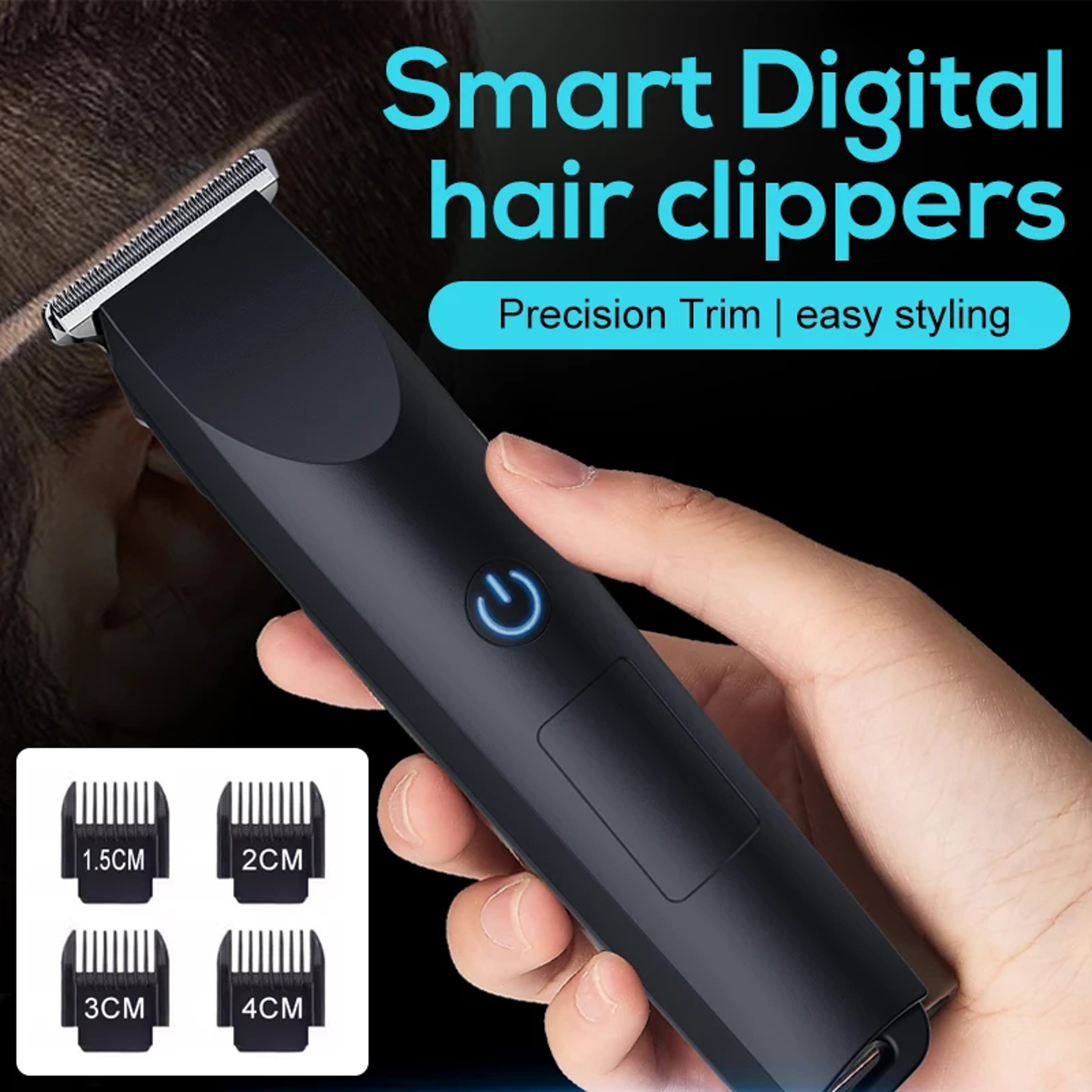 Electric Hair Clipper With USB Charging Adjustable Cutter Head For Hair And Beard Trimming 1